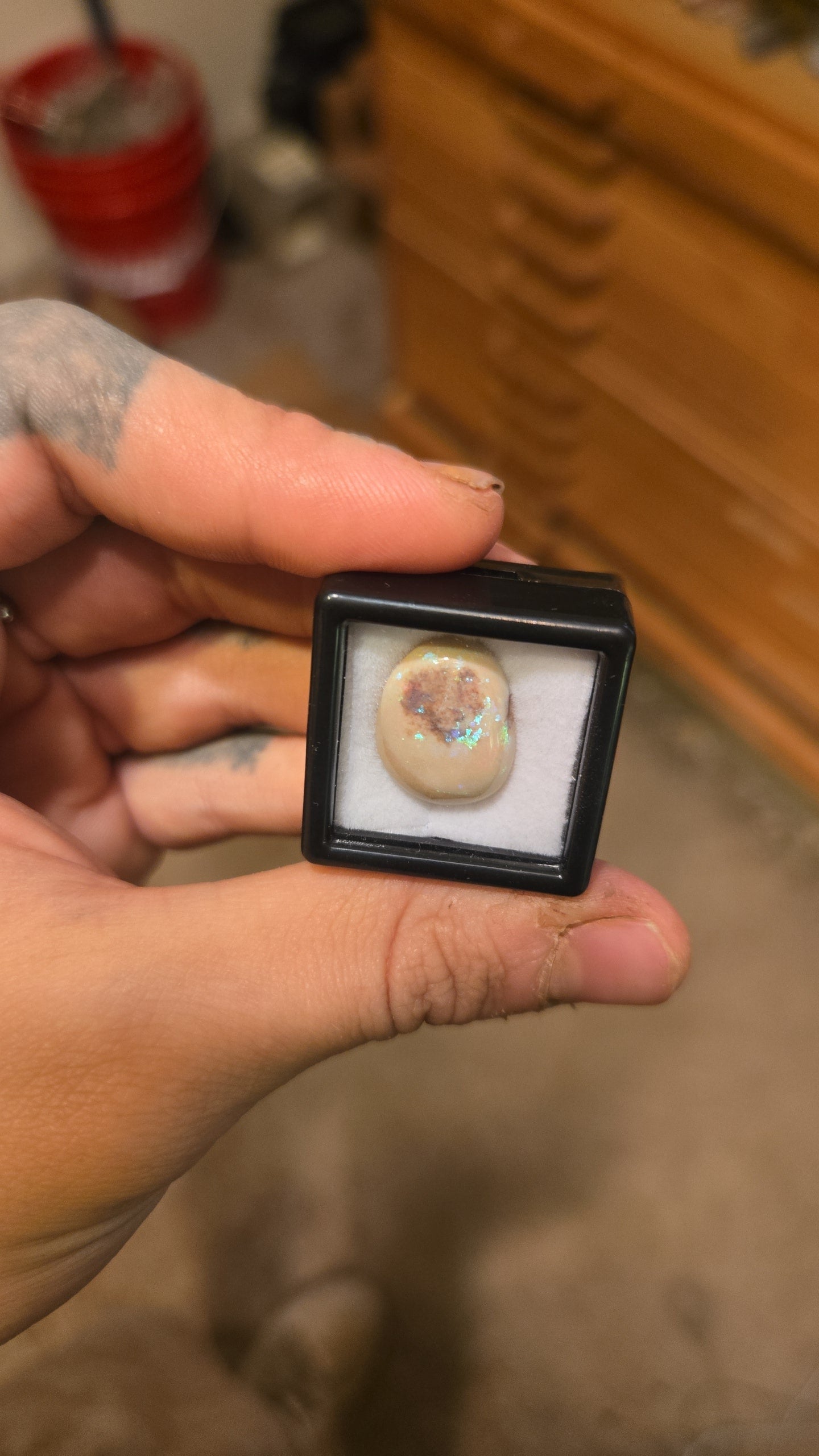 Andamooka Rainbow Opal Cabochon