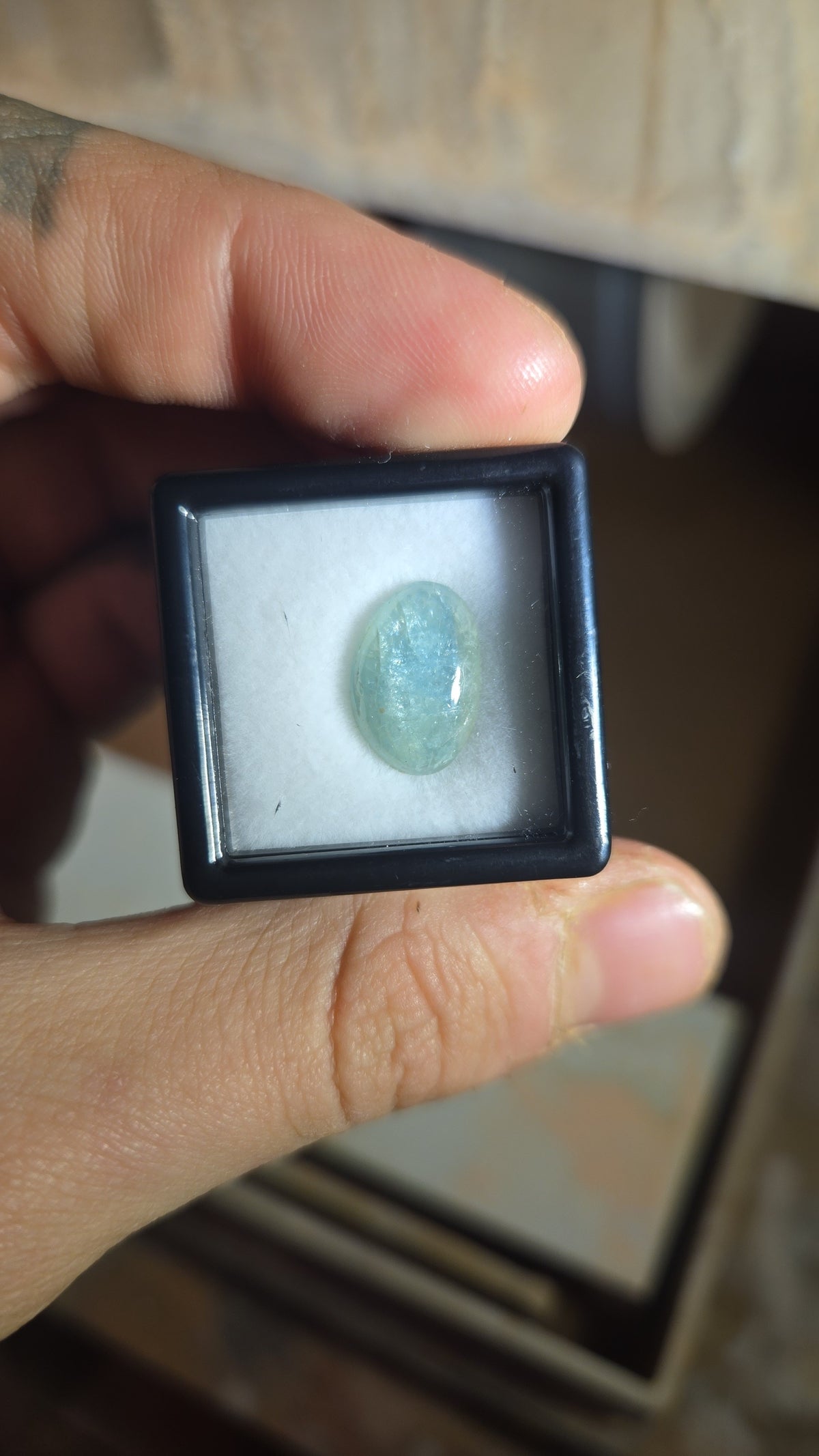 Beautiful Blue Green Rare Grandidierite Cabochon