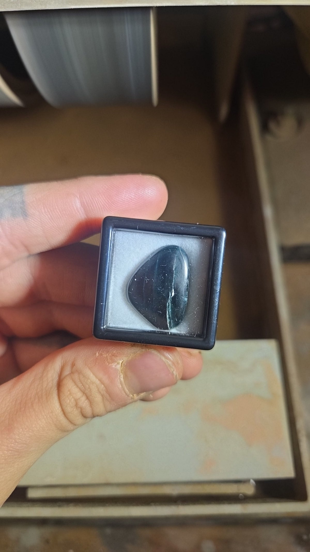 Dark Green Black Grandidierite Cabochon