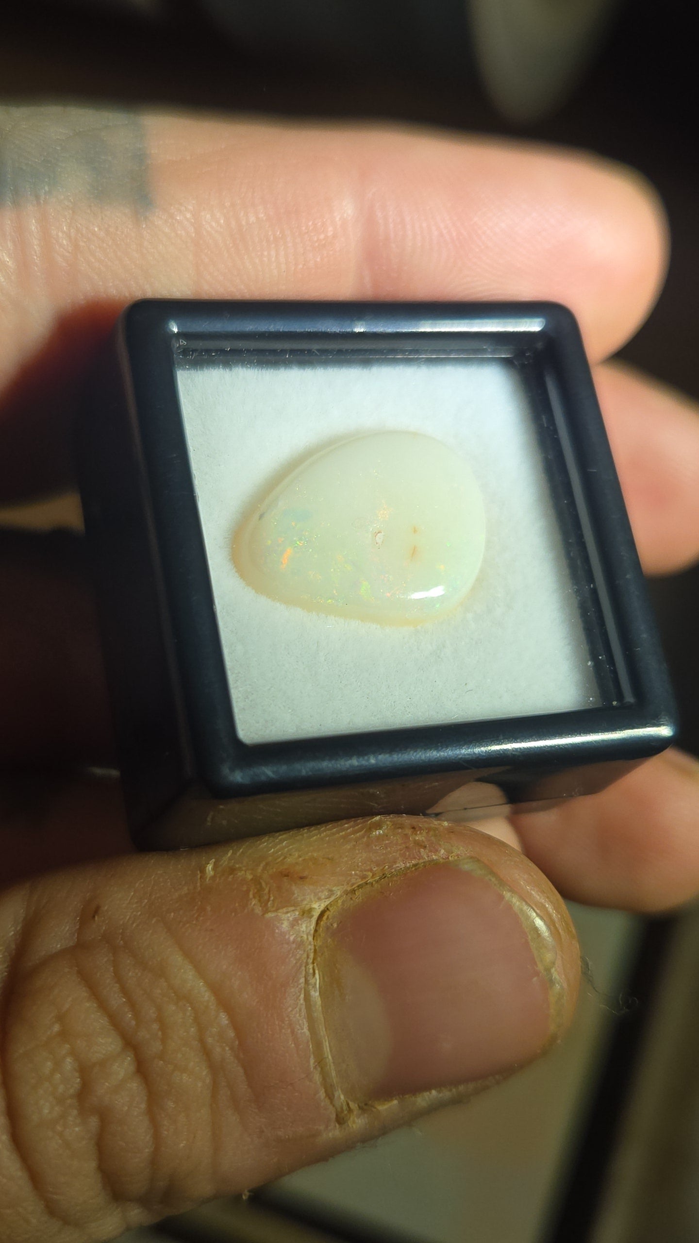 Coober Pedy Australian White Opal Cabochon