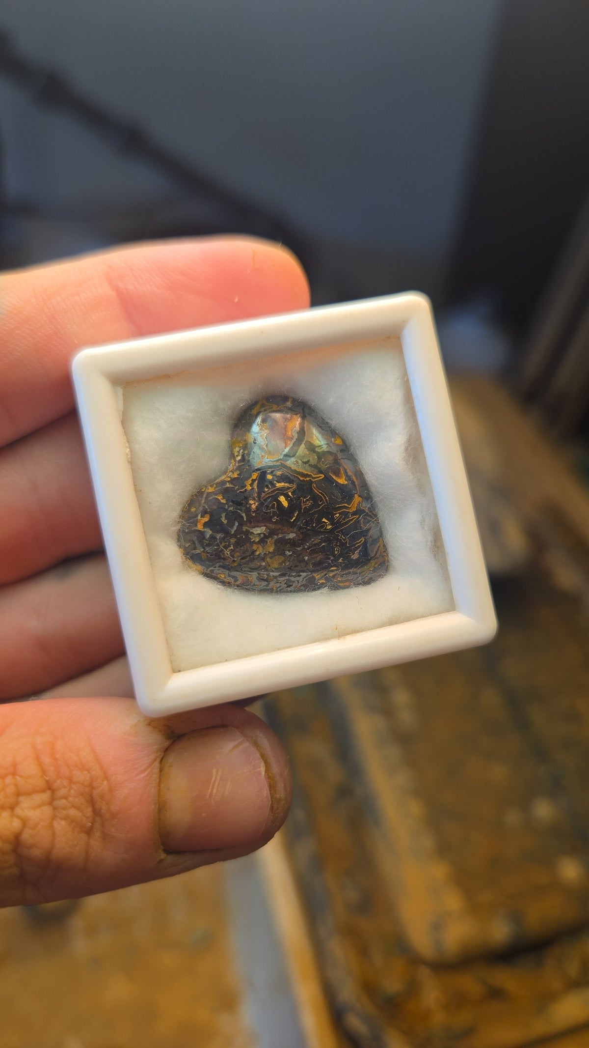 Boulder Opal Heart Shaped Cabochon