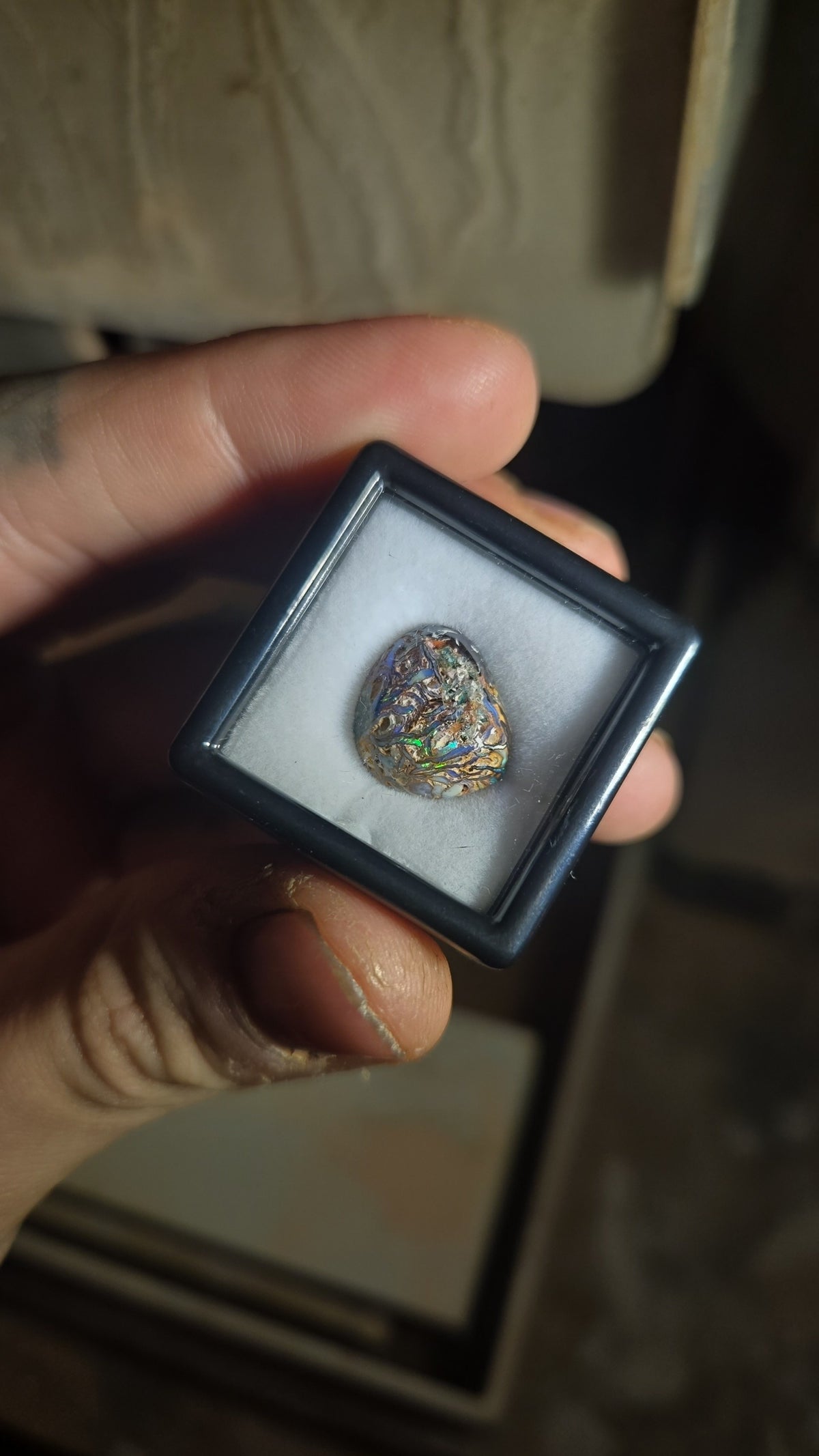 Boulder Opal Cabochon Lots of Color in Matrix