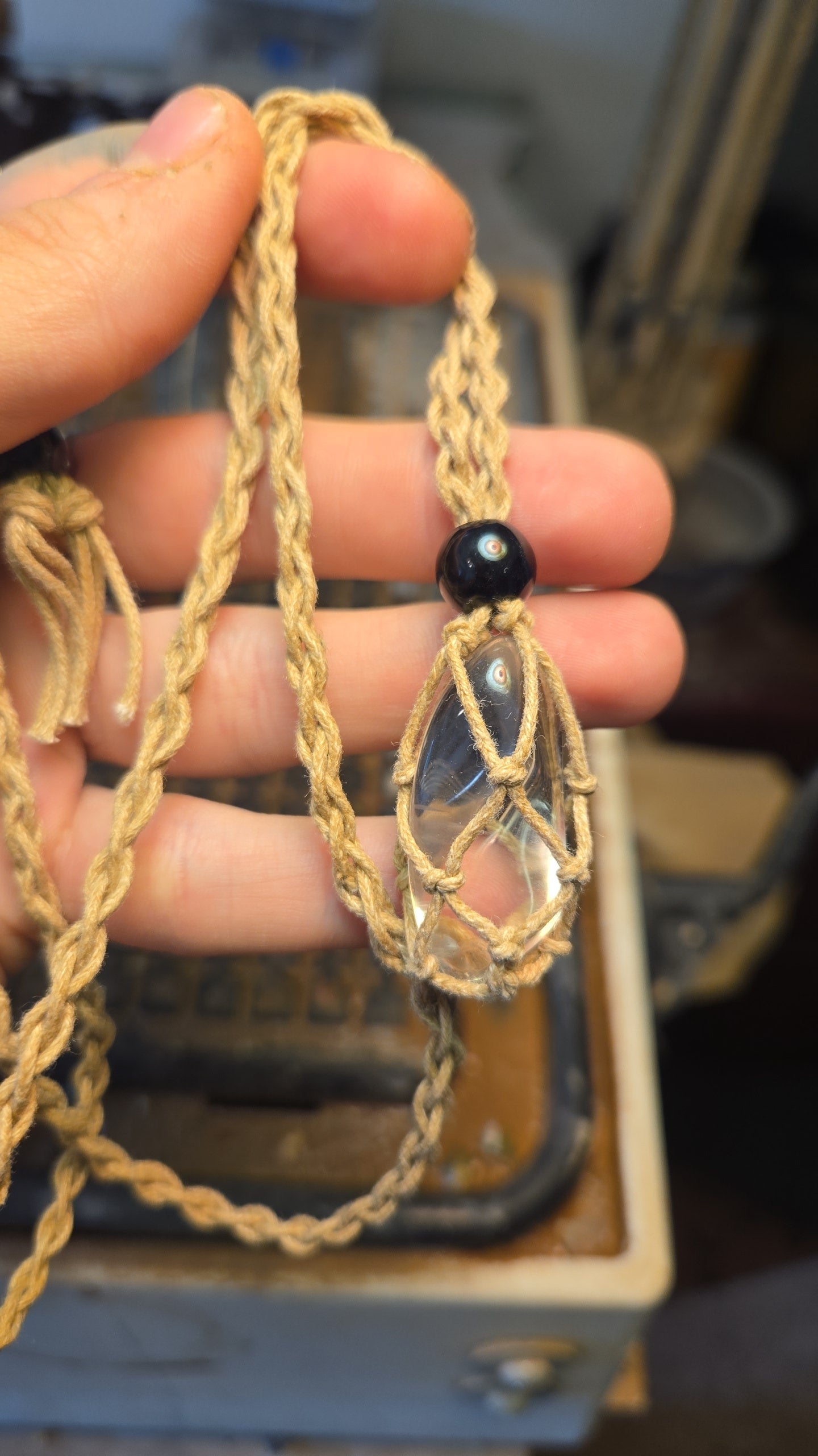 Tumbled Clear Quartz Rope Necklace