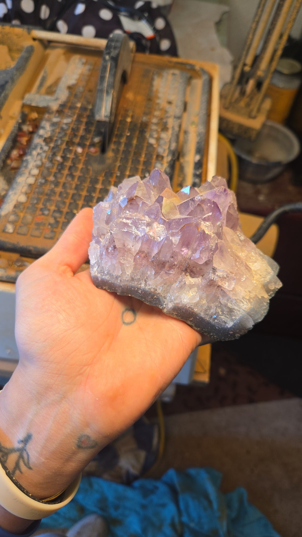 Giant Cluster of Natural Purple Amethyst