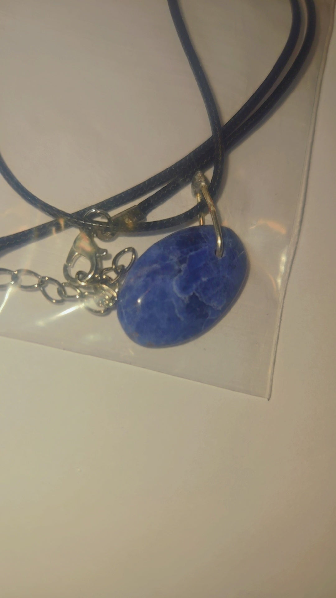 Sodalite Pendant Necklace – Silver Bezel