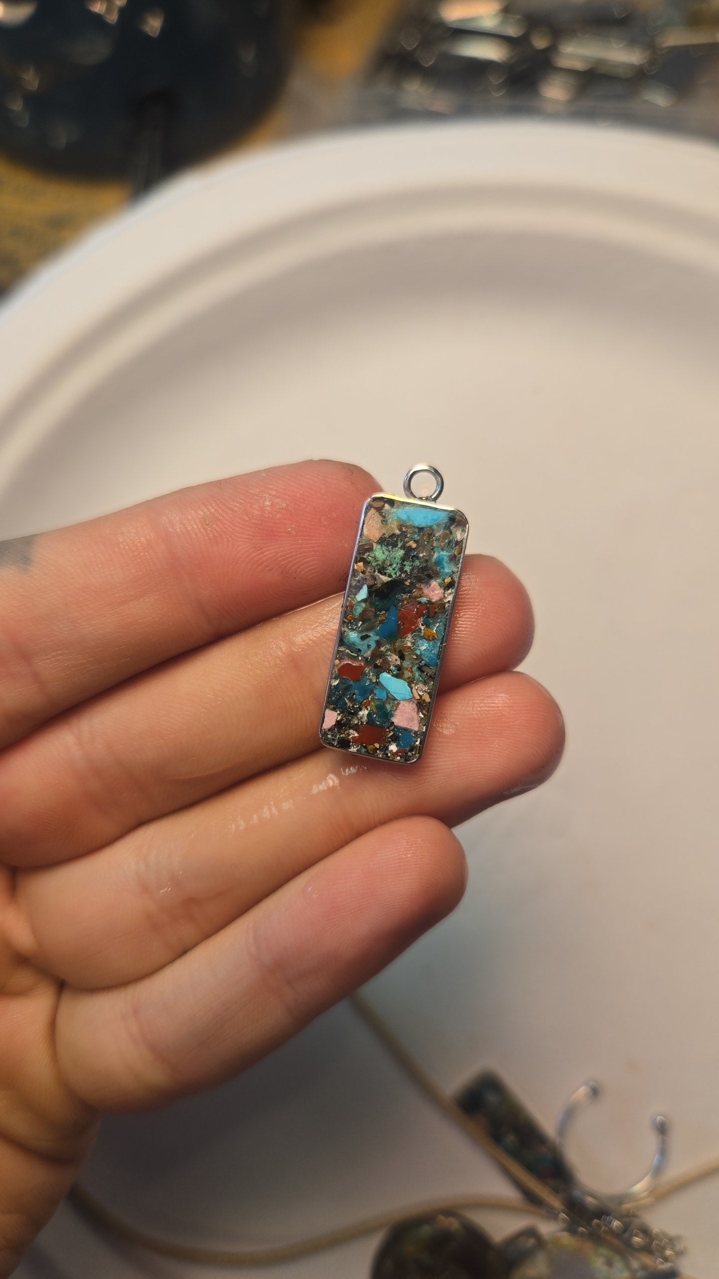 Mosaic Multi Stone Necklace