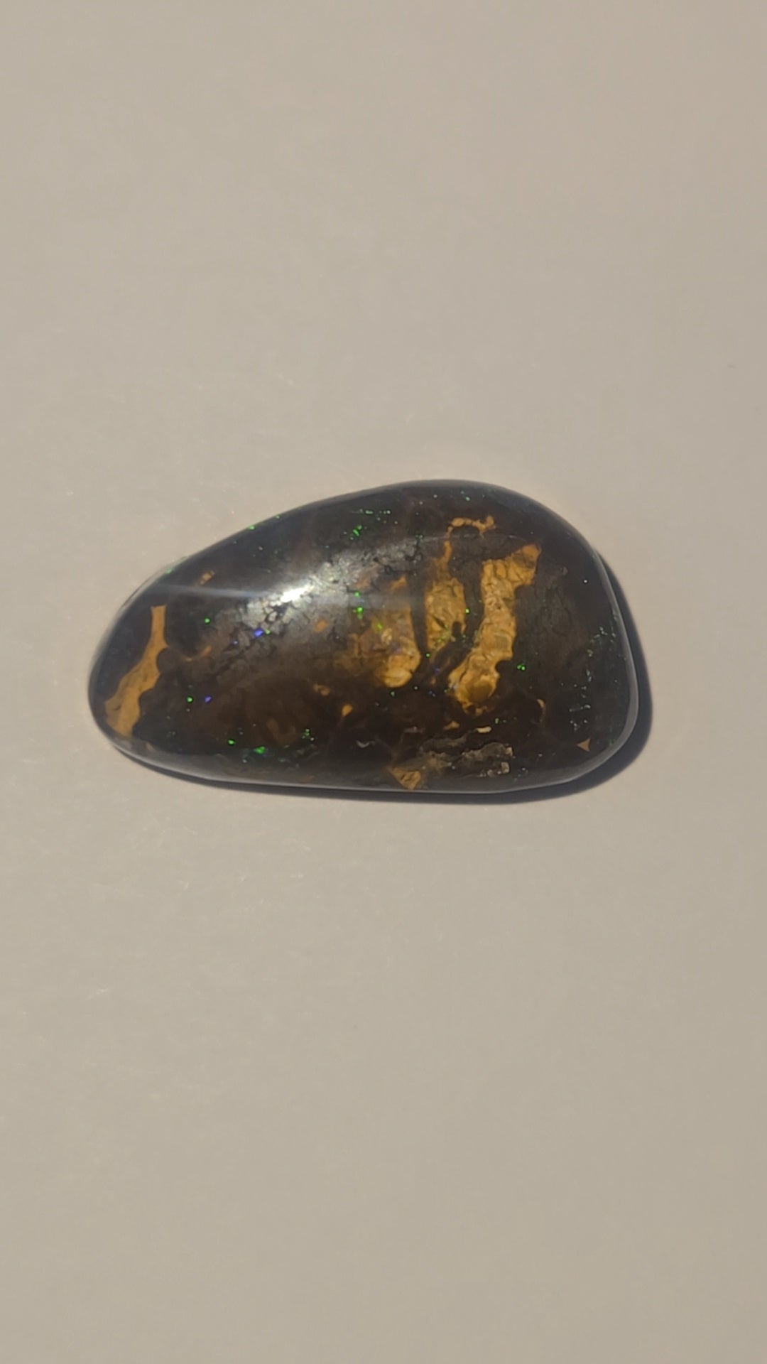 Boulder Opal Cabochon Green Flashes