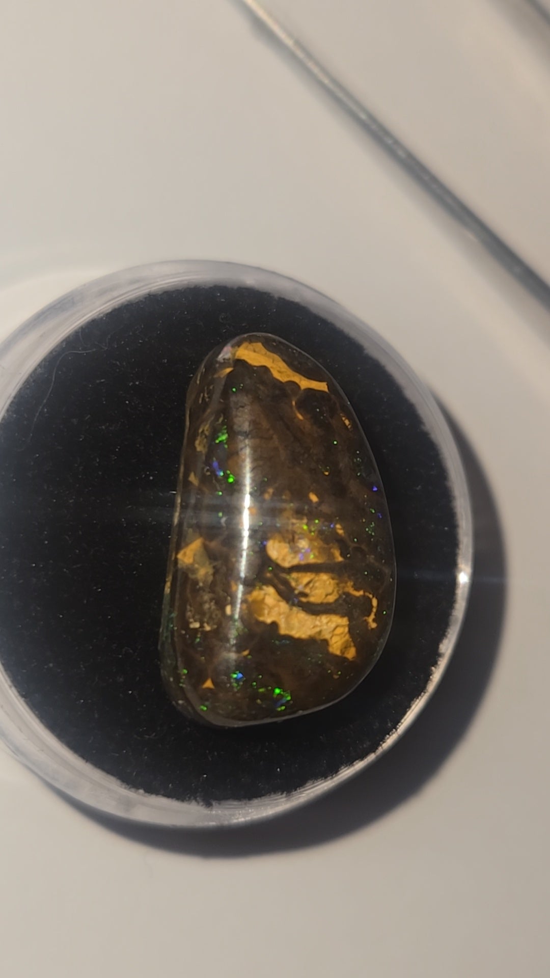 Boulder Opal Cabochon Green Flashes