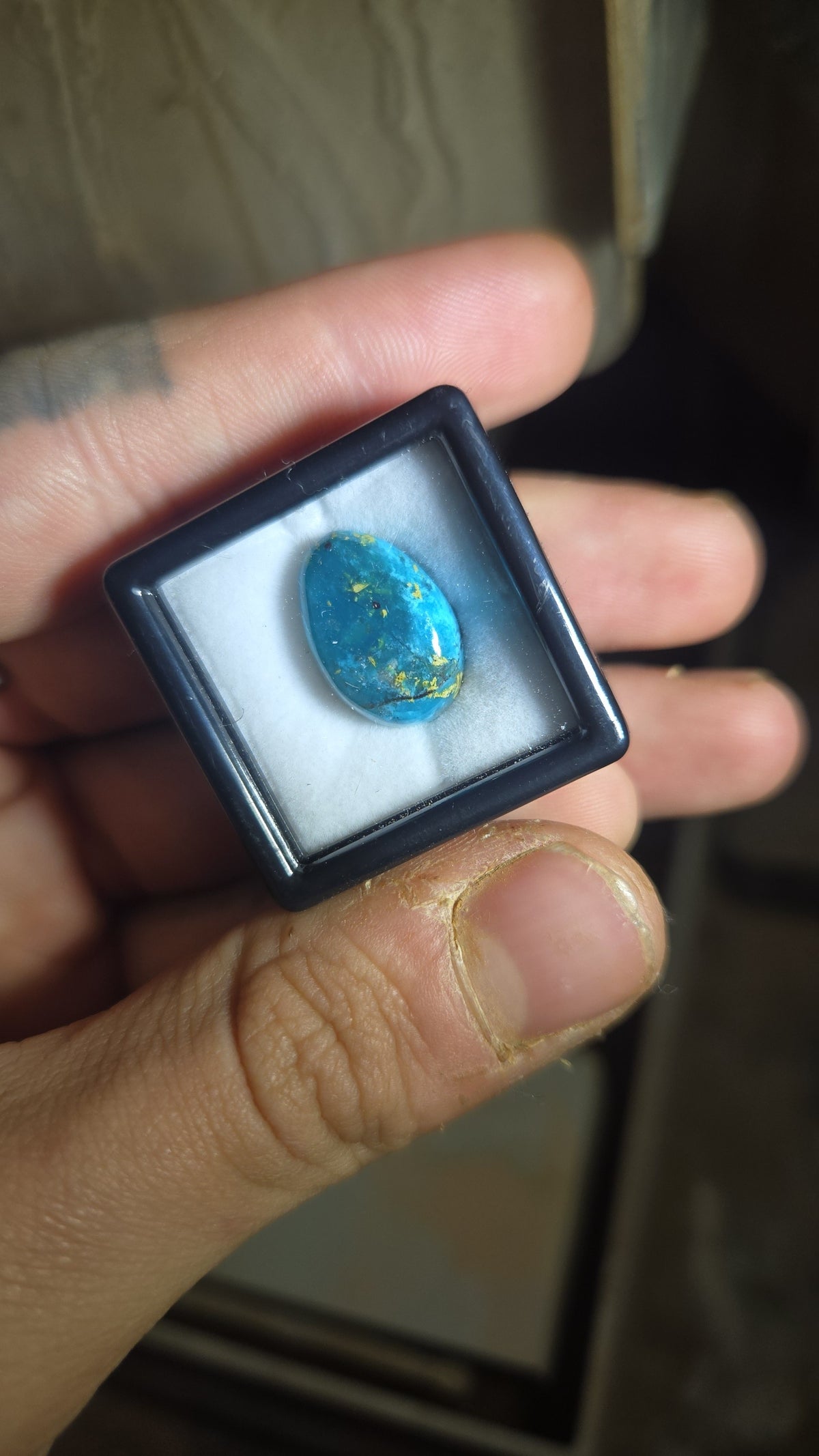 Blue Peruvian Opal Rare Cabochon