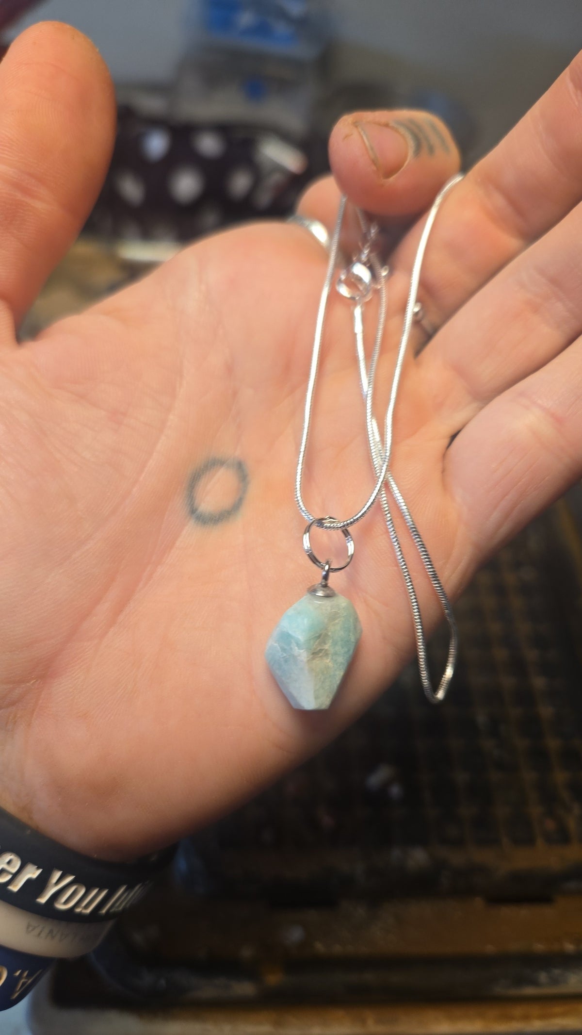 Turquoise Pendant Necklace Chain