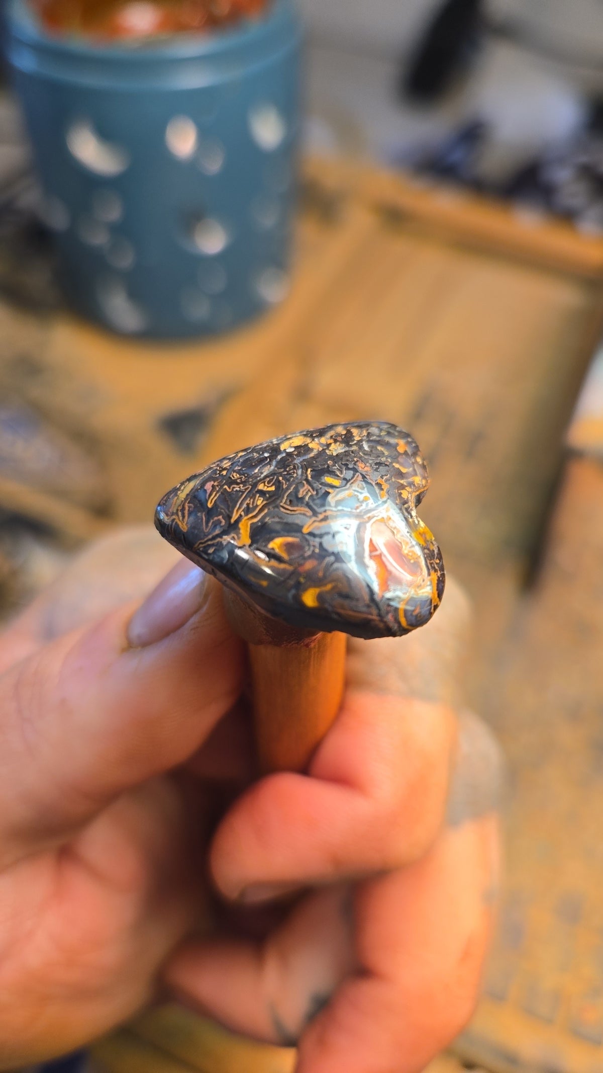 Boulder Opal Heart Shaped Cabochon
