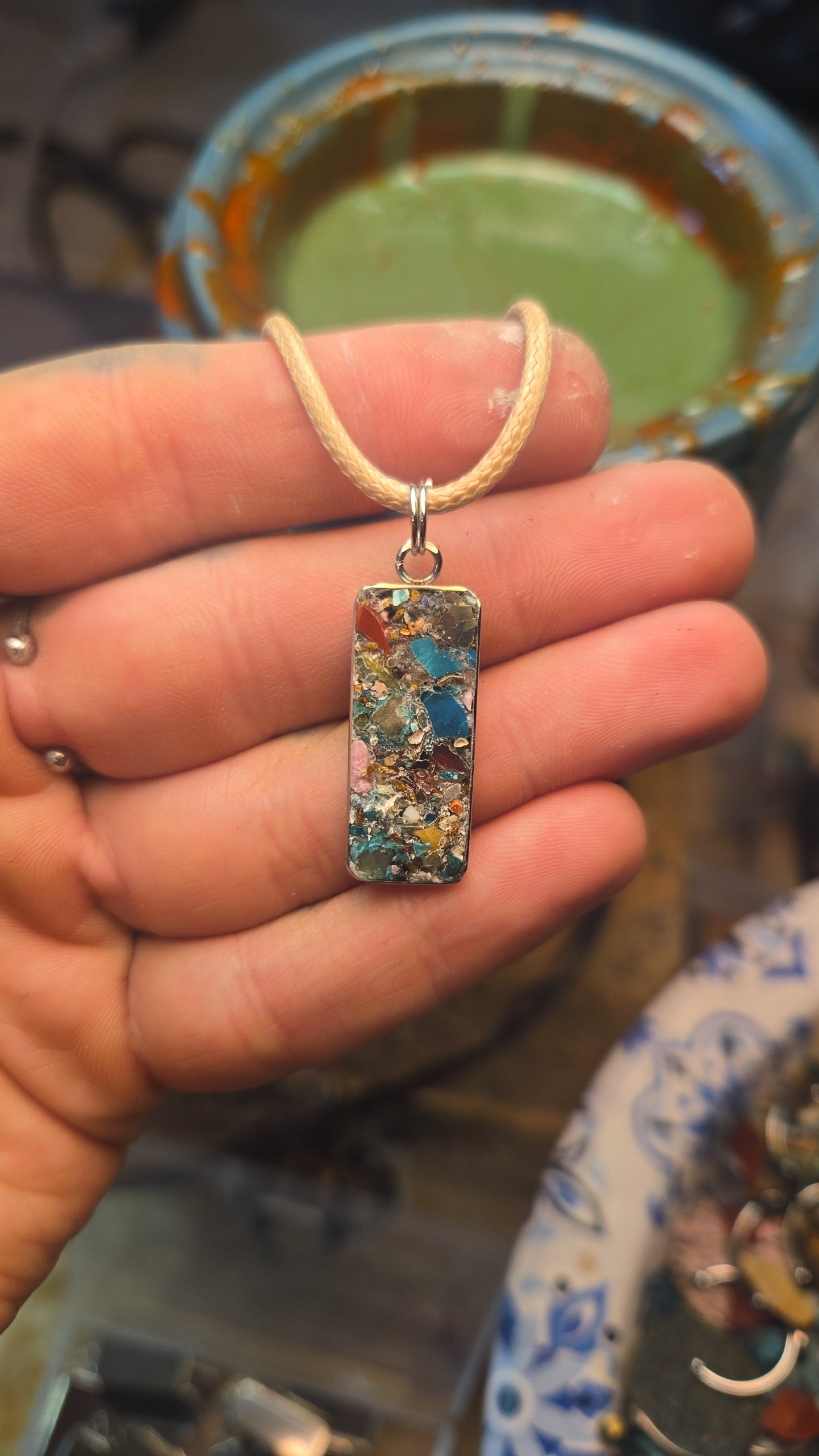 Mosaic Multi Stone Necklace