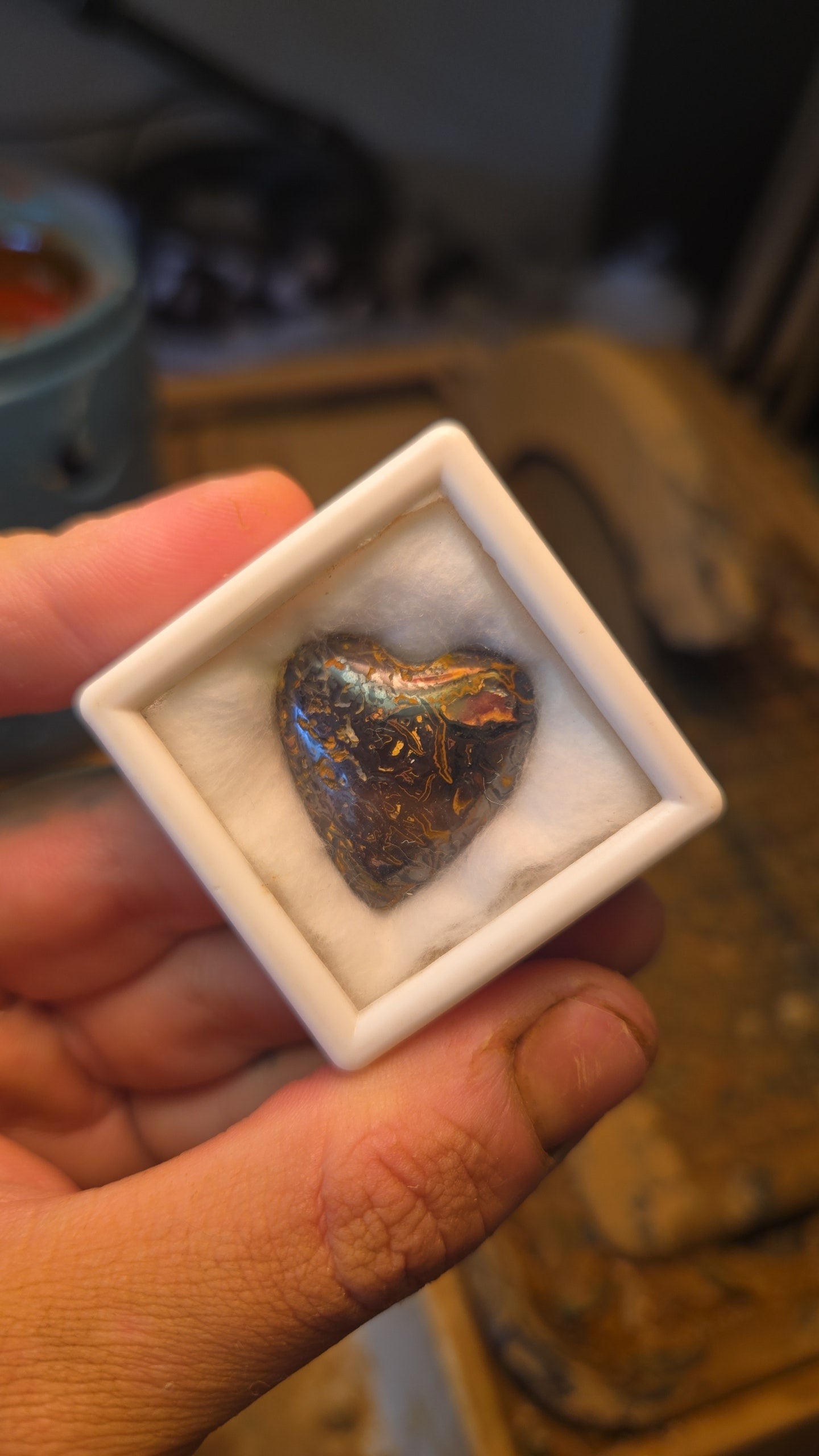 Boulder Opal Heart Shaped Cabochon
