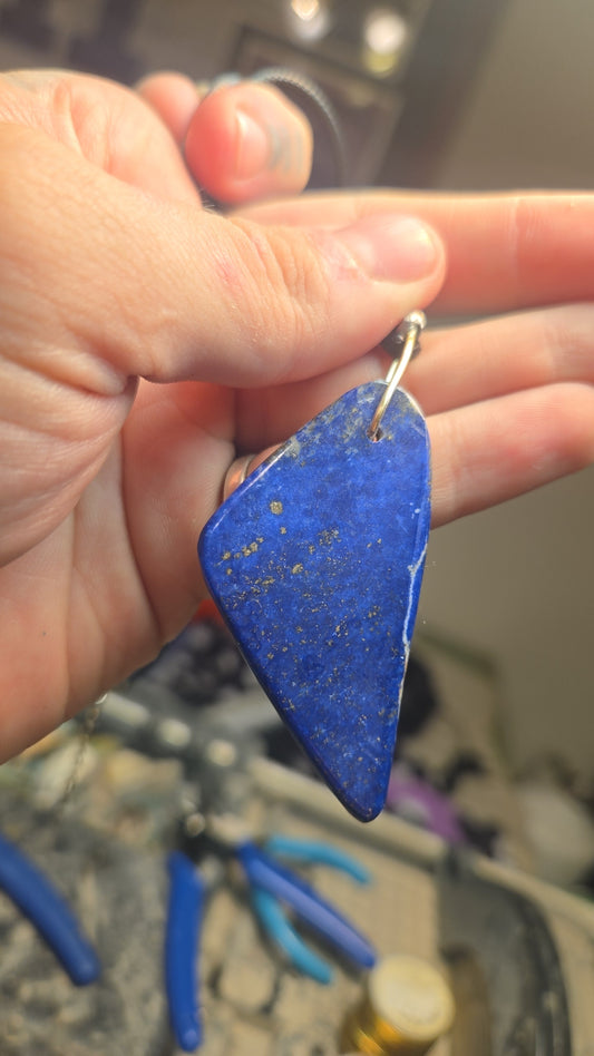 Lapis Lazuli Leather Necklace