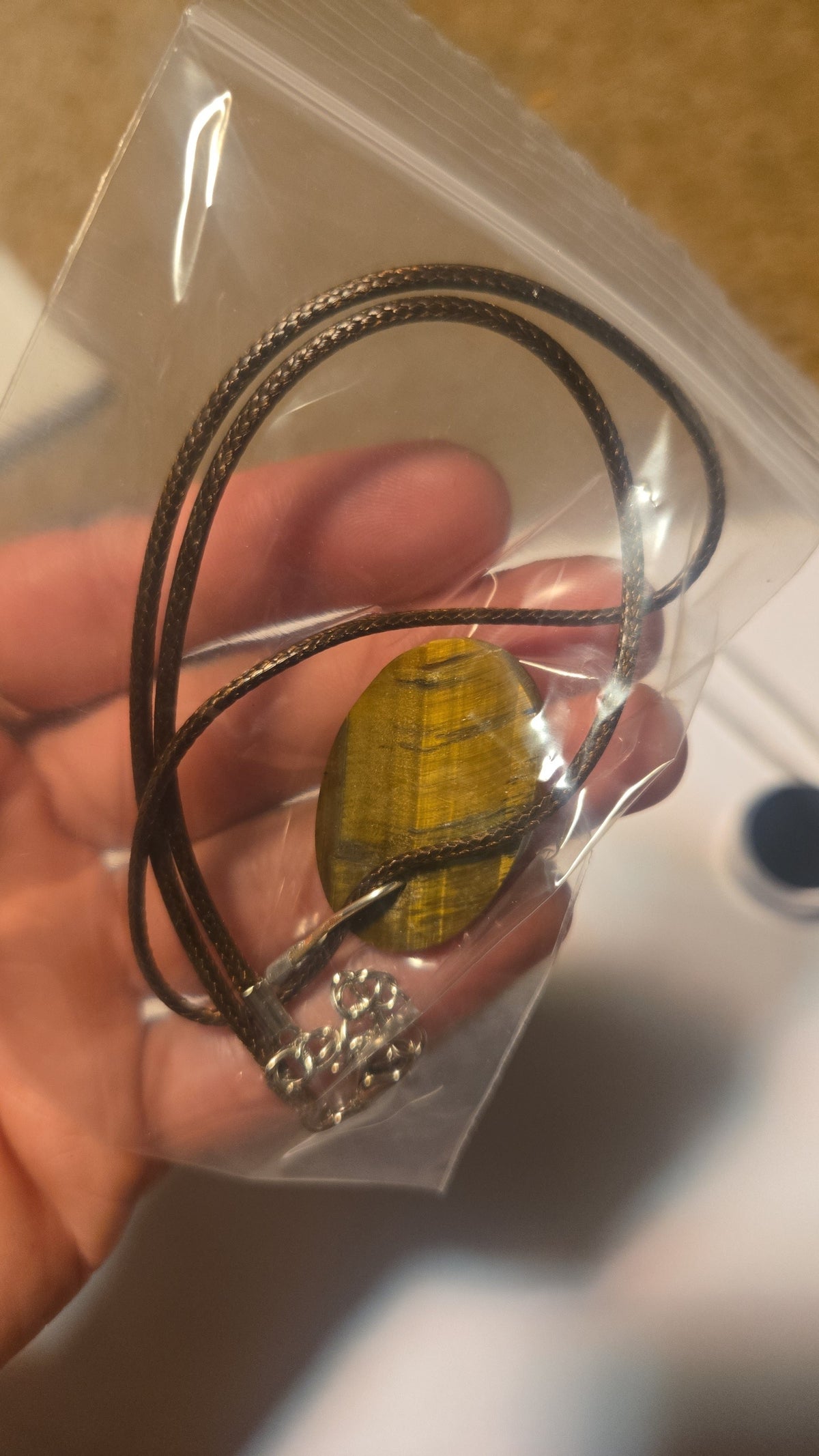 Tiger's Eye Cabochon Necklace
