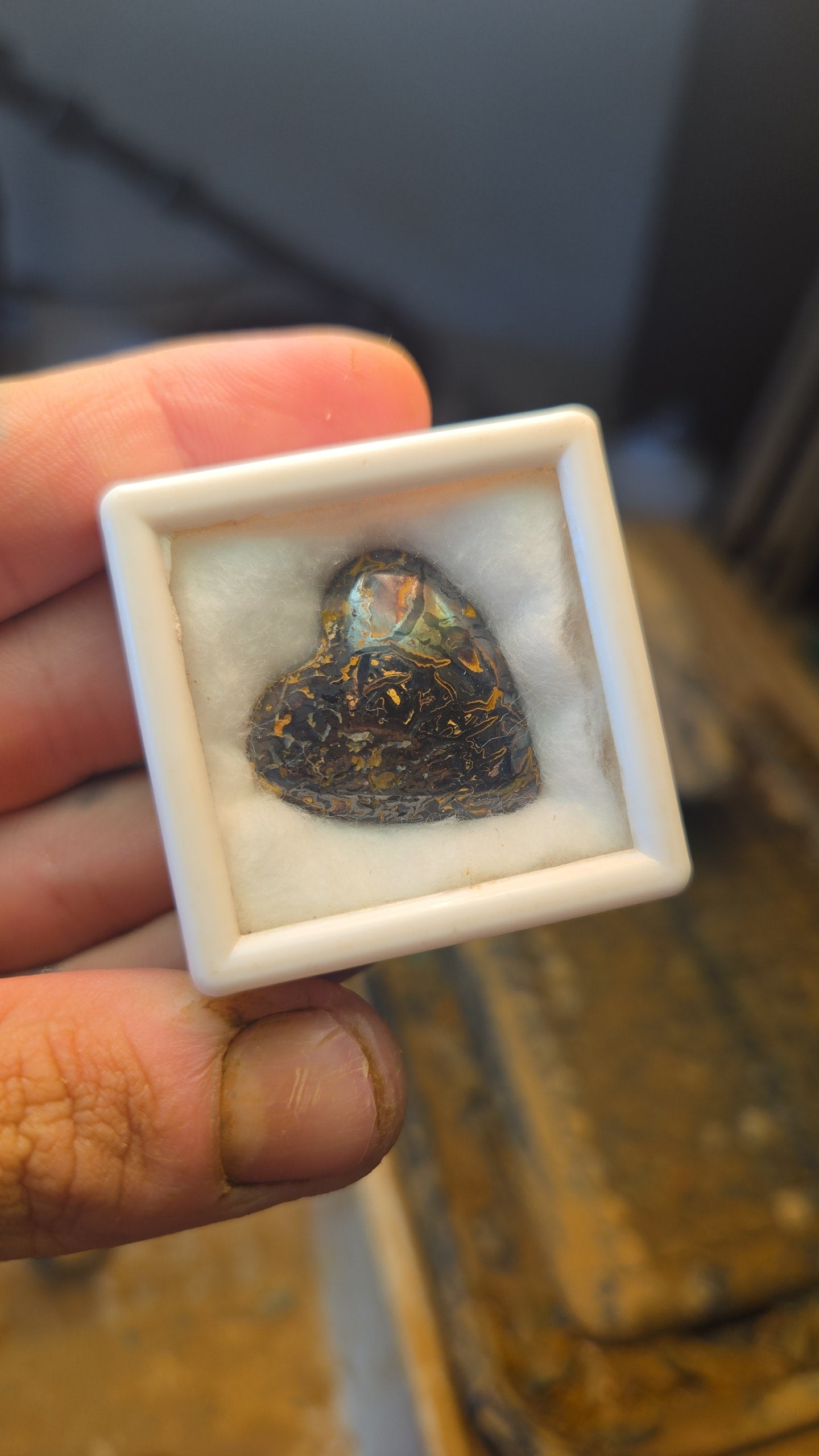 Boulder Opal Heart Shaped Cabochon