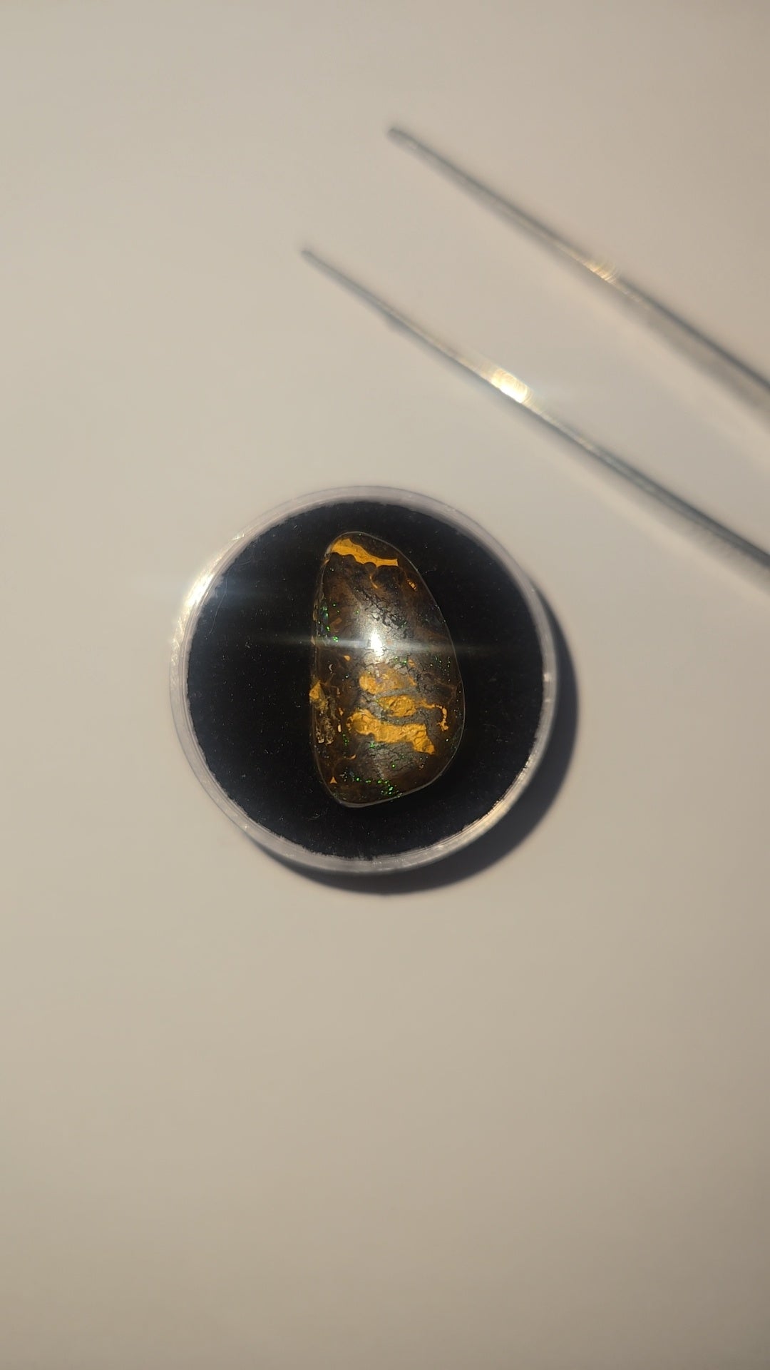 Boulder Opal Cabochon Green Flashes