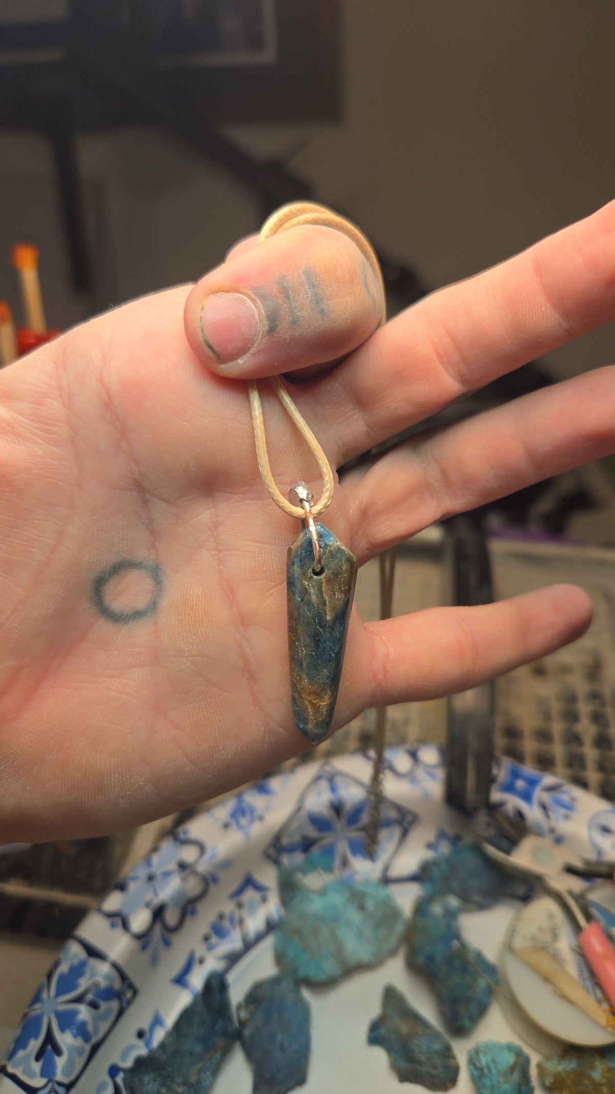 Blue Apatite Necklace