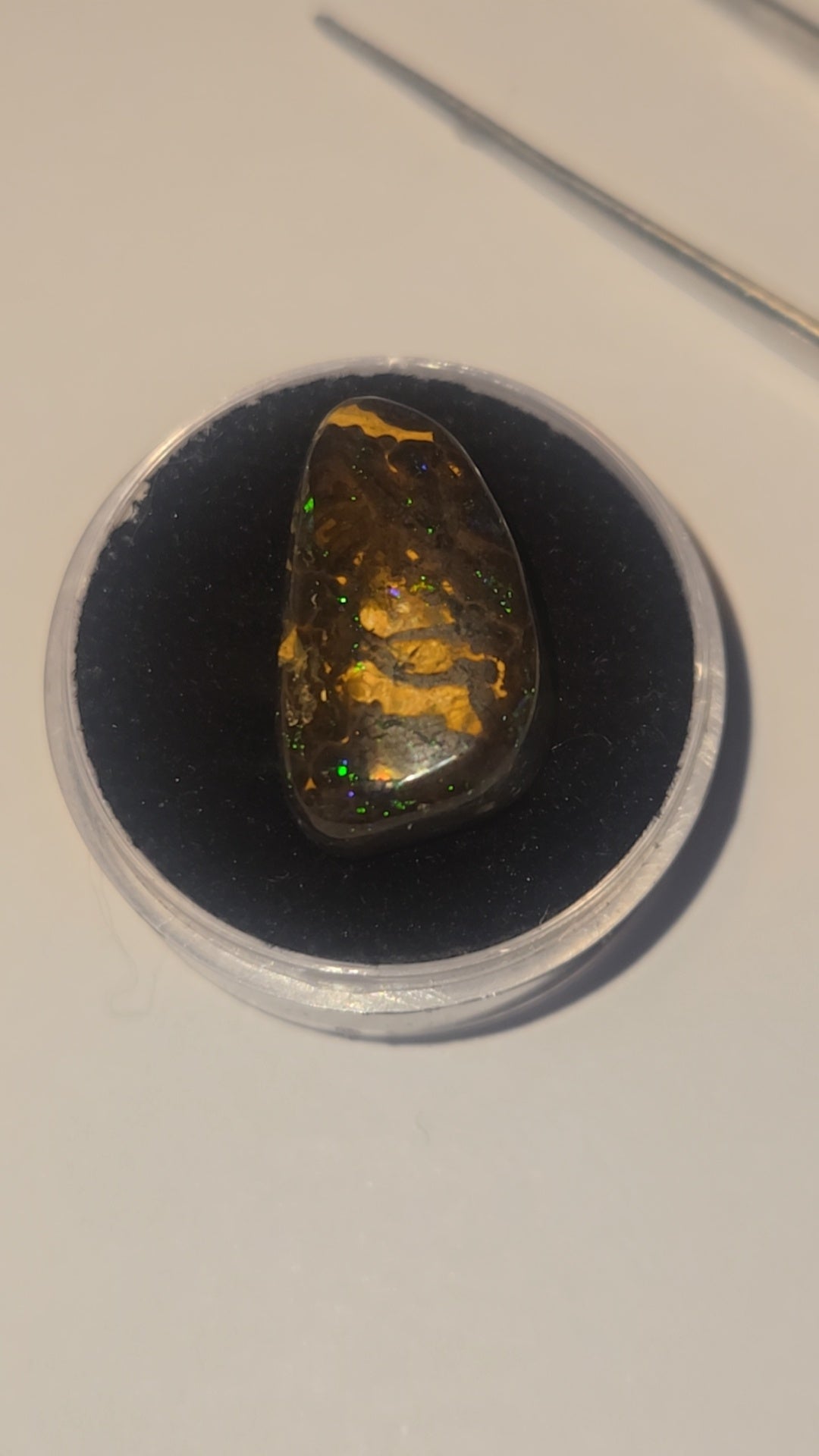 Boulder Opal Cabochon Green Flashes