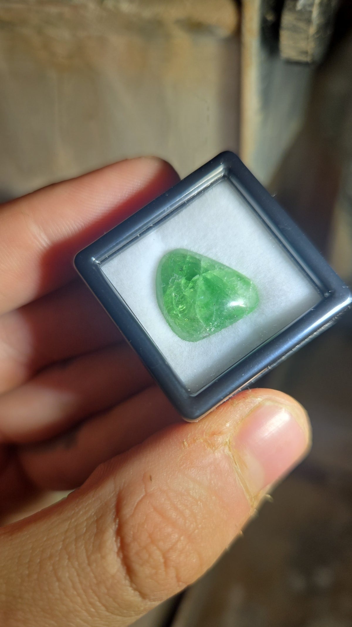 Green Garnet Freeform Cabochon