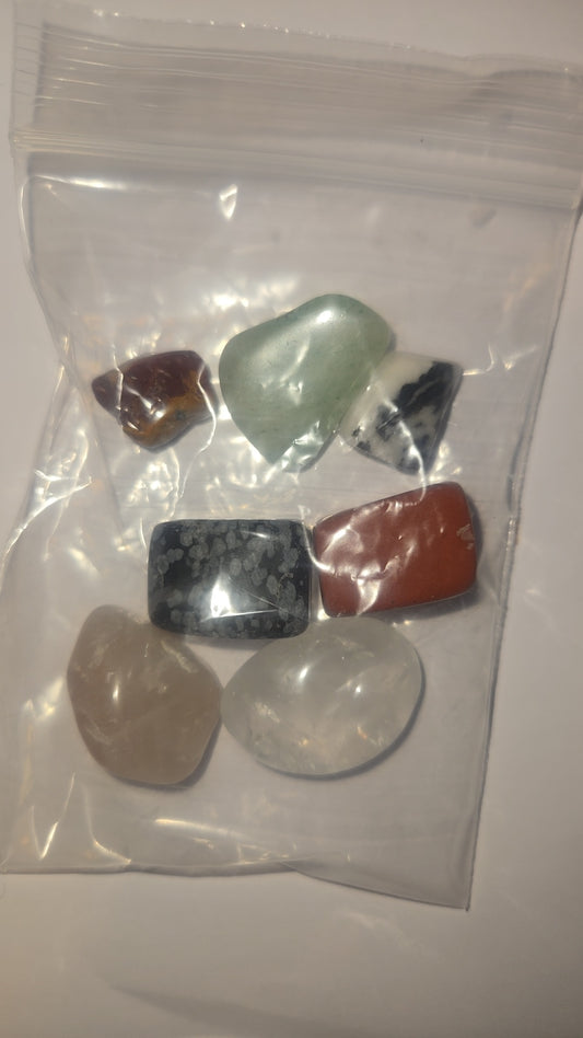 Mixed Tumbled Gemstones and Crystals