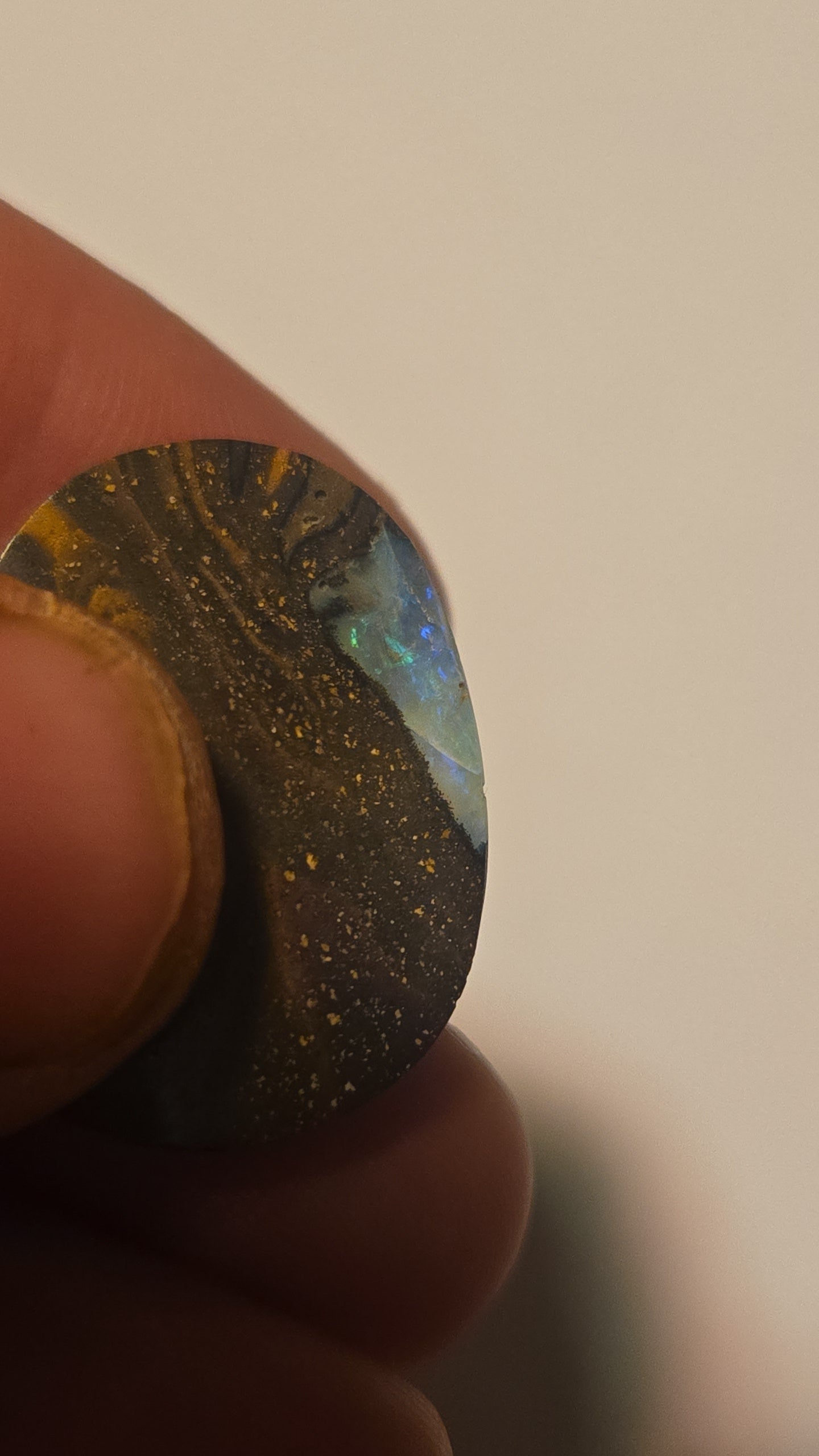 Australian Boulder Opal Cabochon Green and Blue