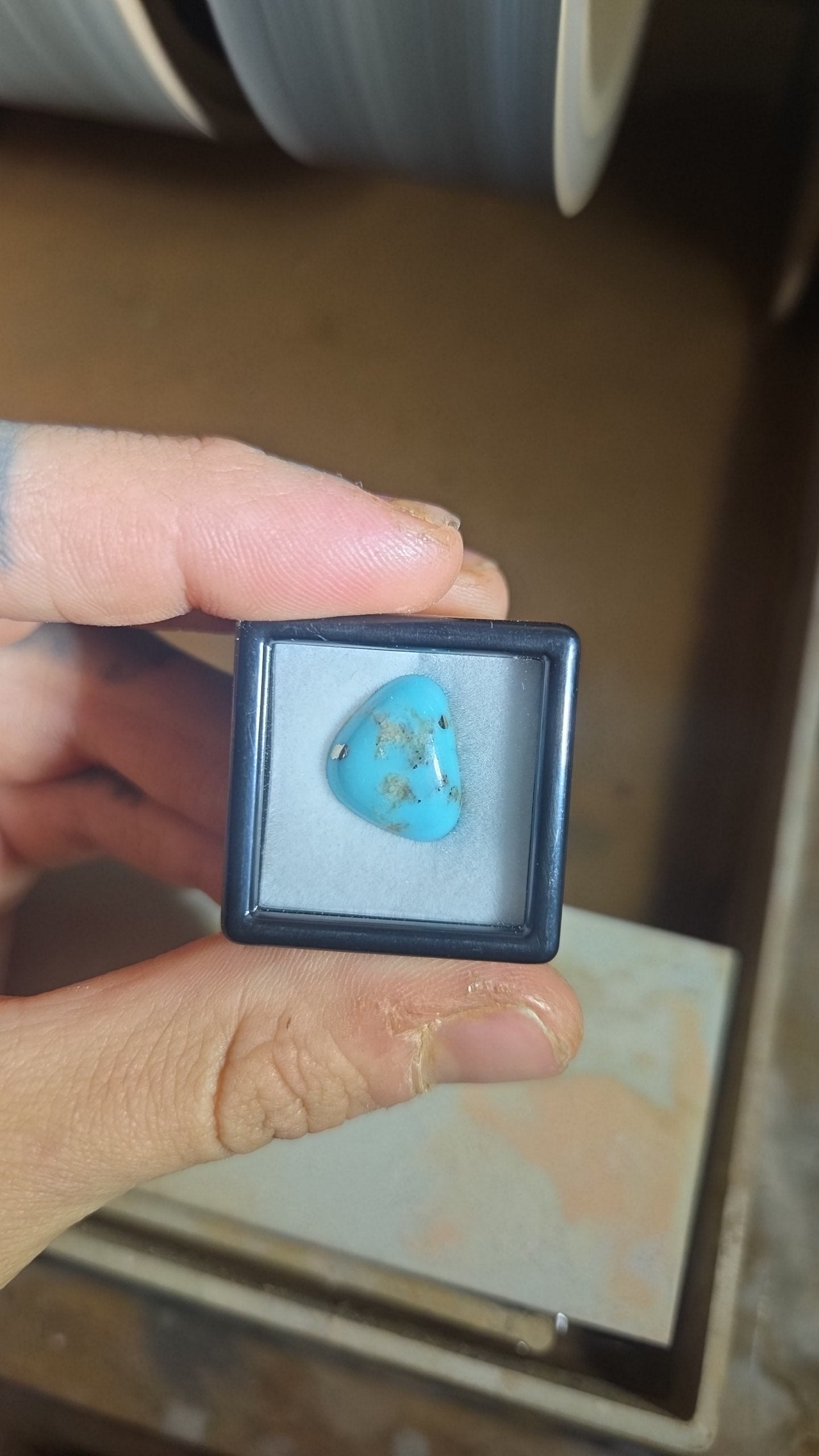 Beautiful Light Blue Persian Turquoise with Pyrite