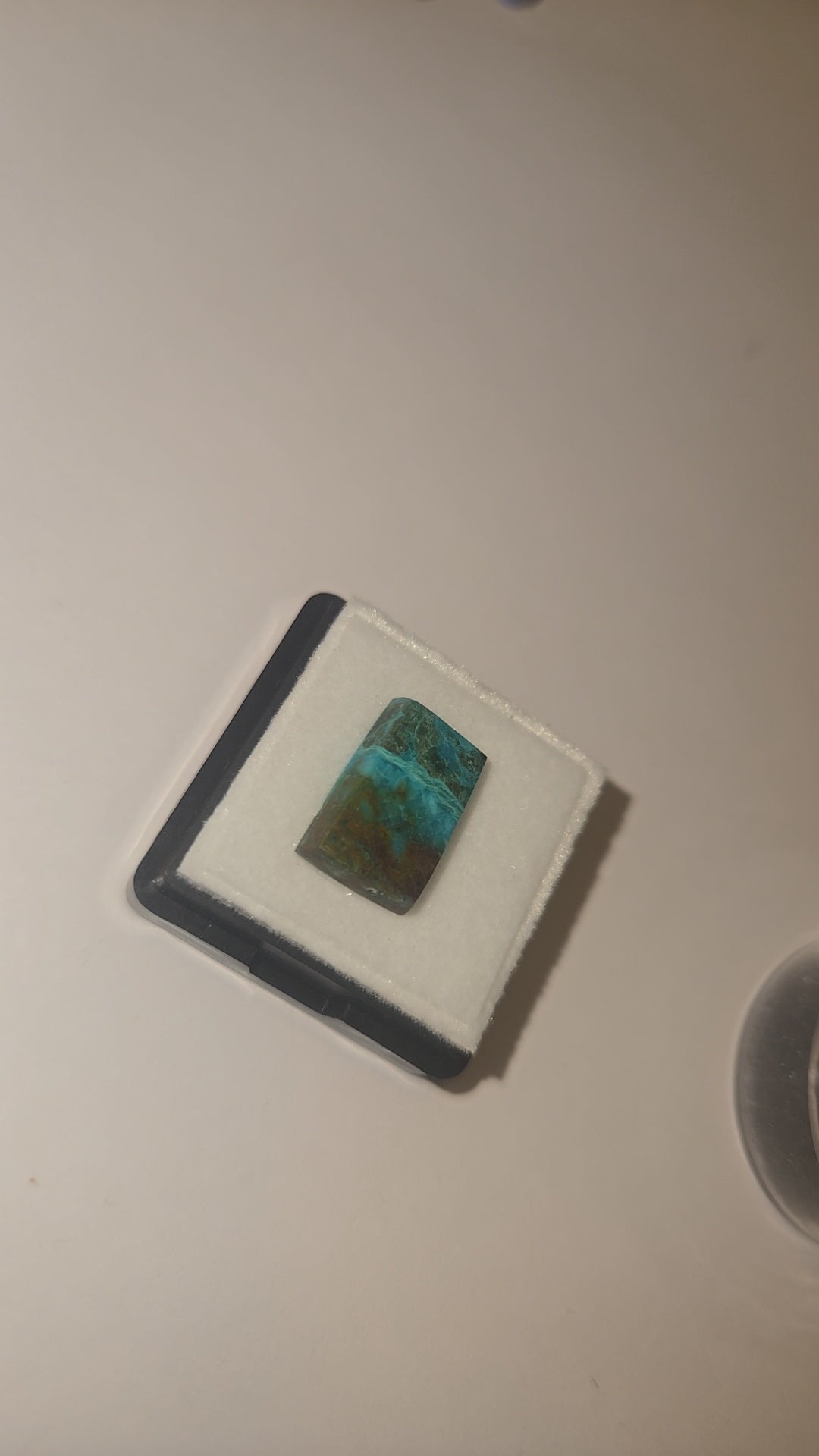 Free-Form Rectangular Chrysocolla Cabochon