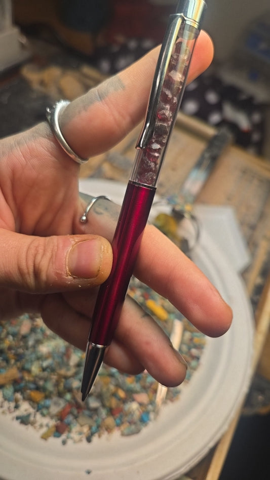Raw Garnet Writing Pen