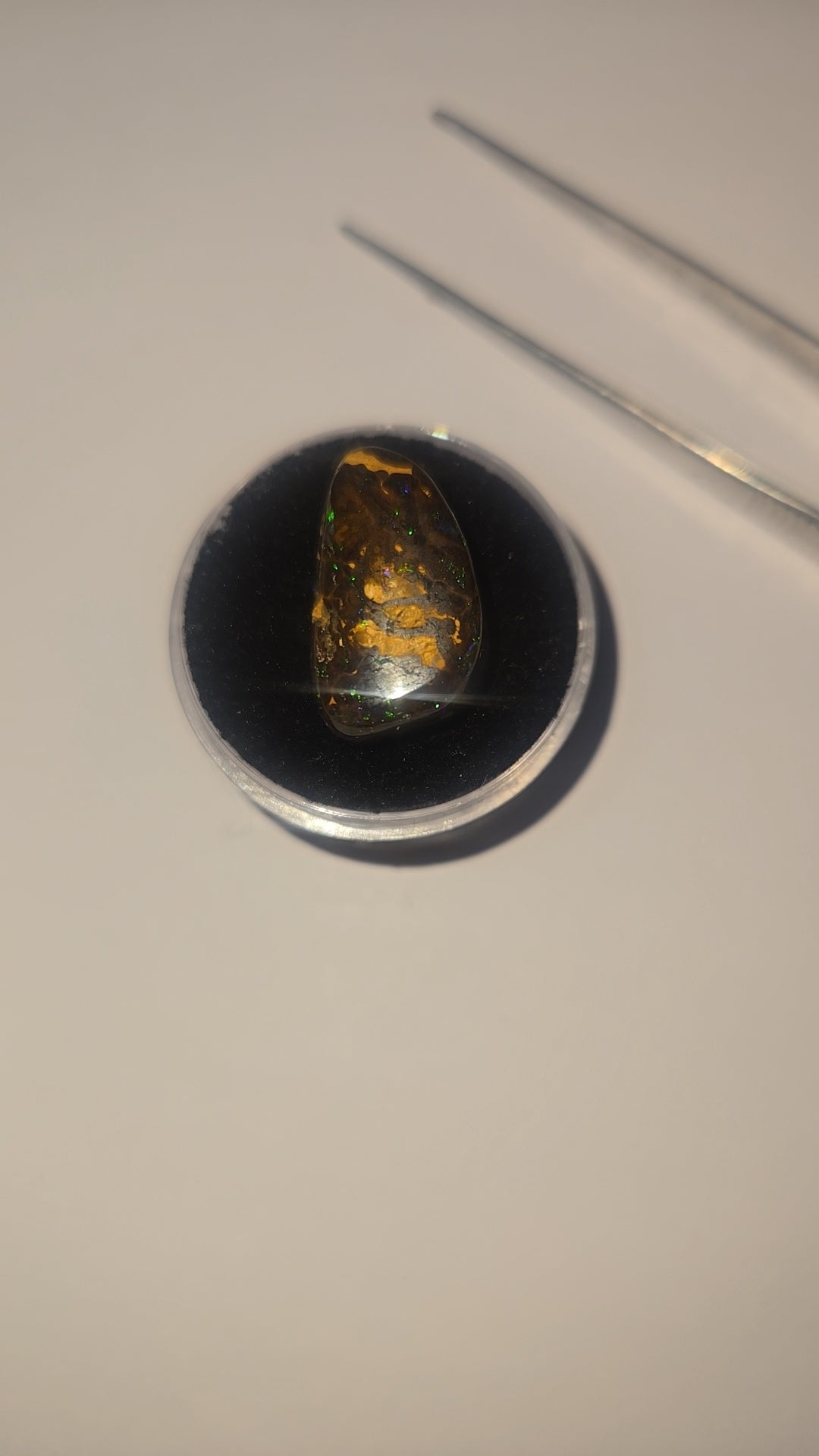 Boulder Opal Cabochon Green Flashes