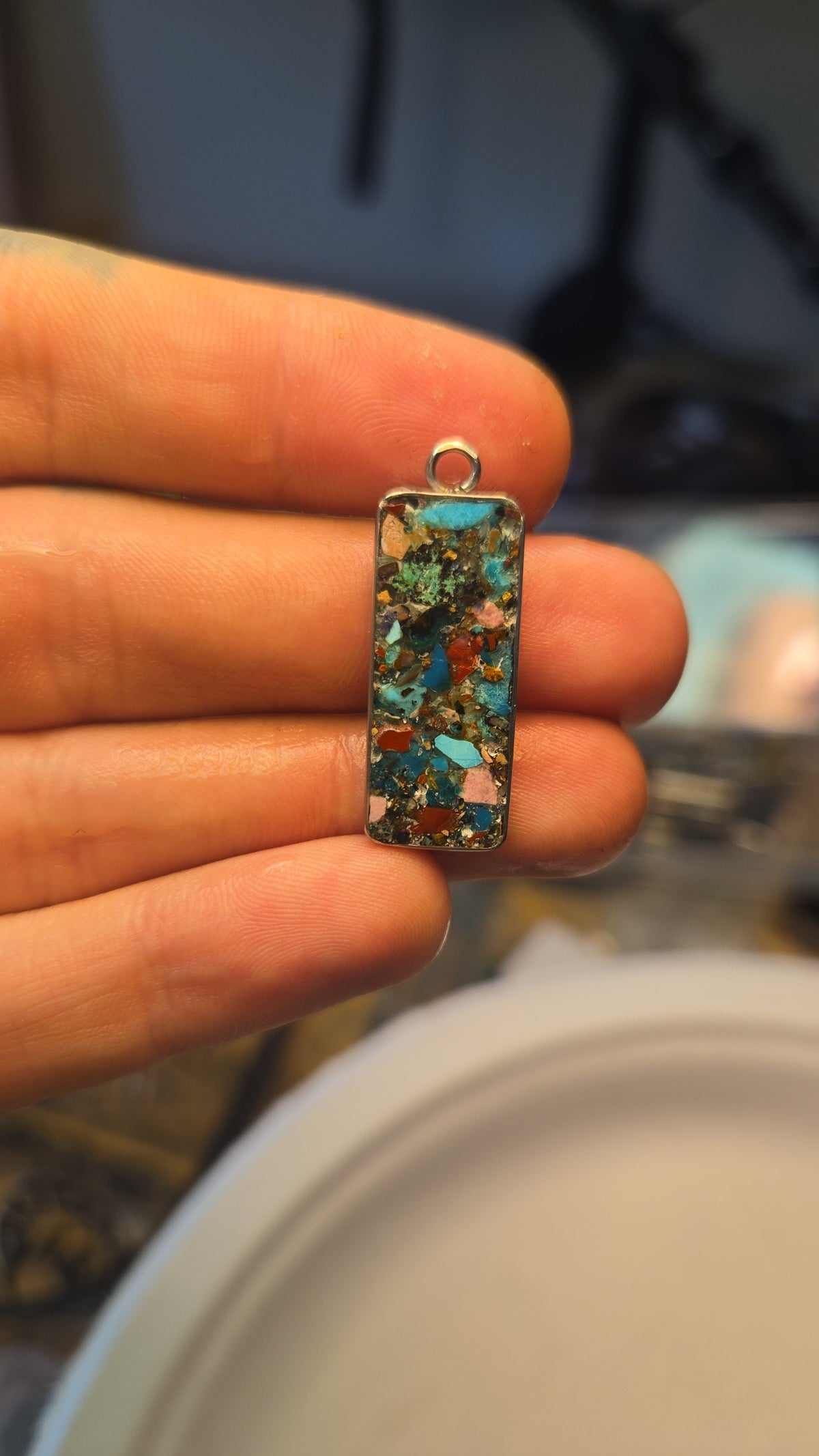 Mosaic Multi Stone Necklace