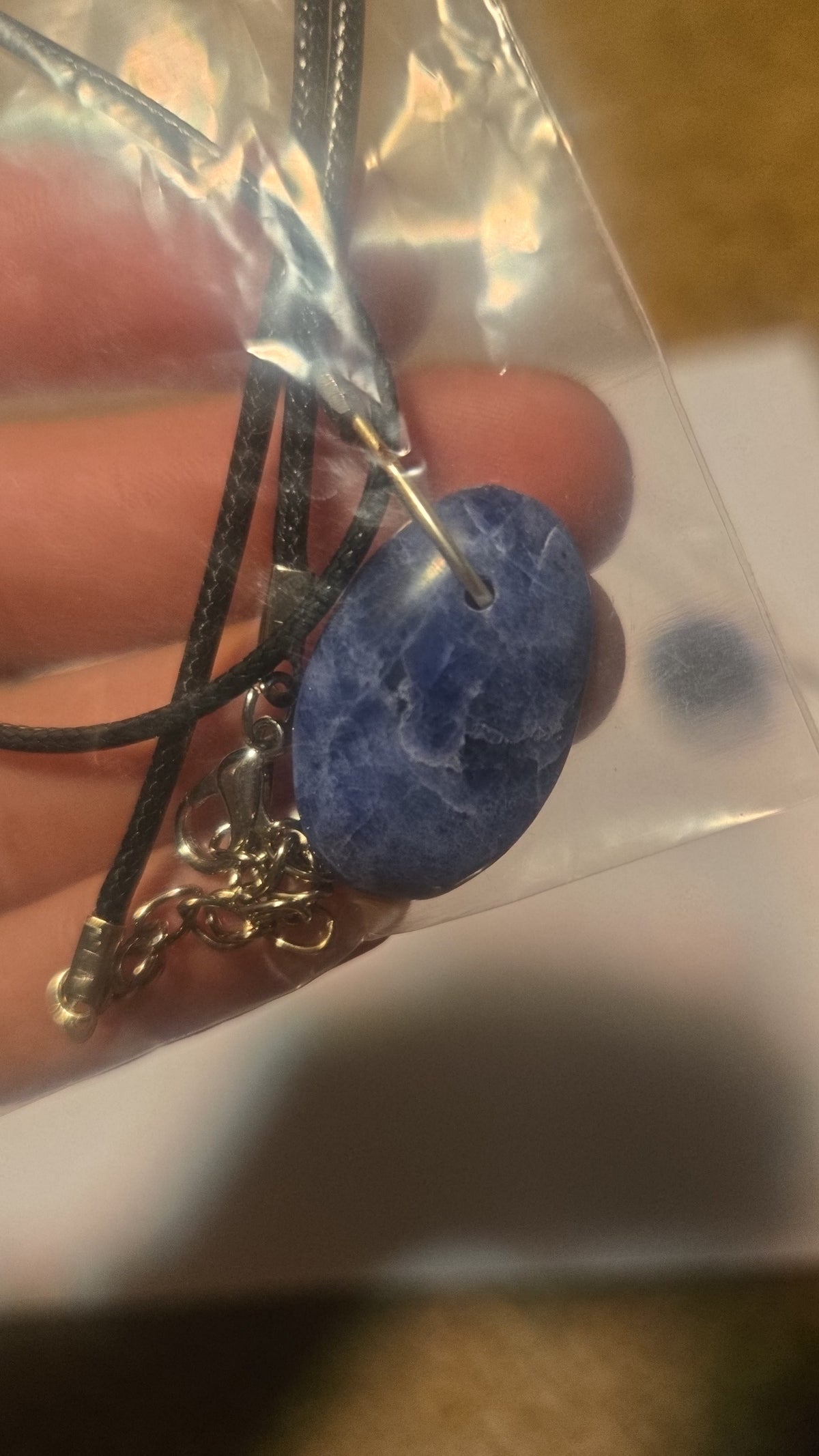 Sodalite Pendant Necklace – Silver Bezel