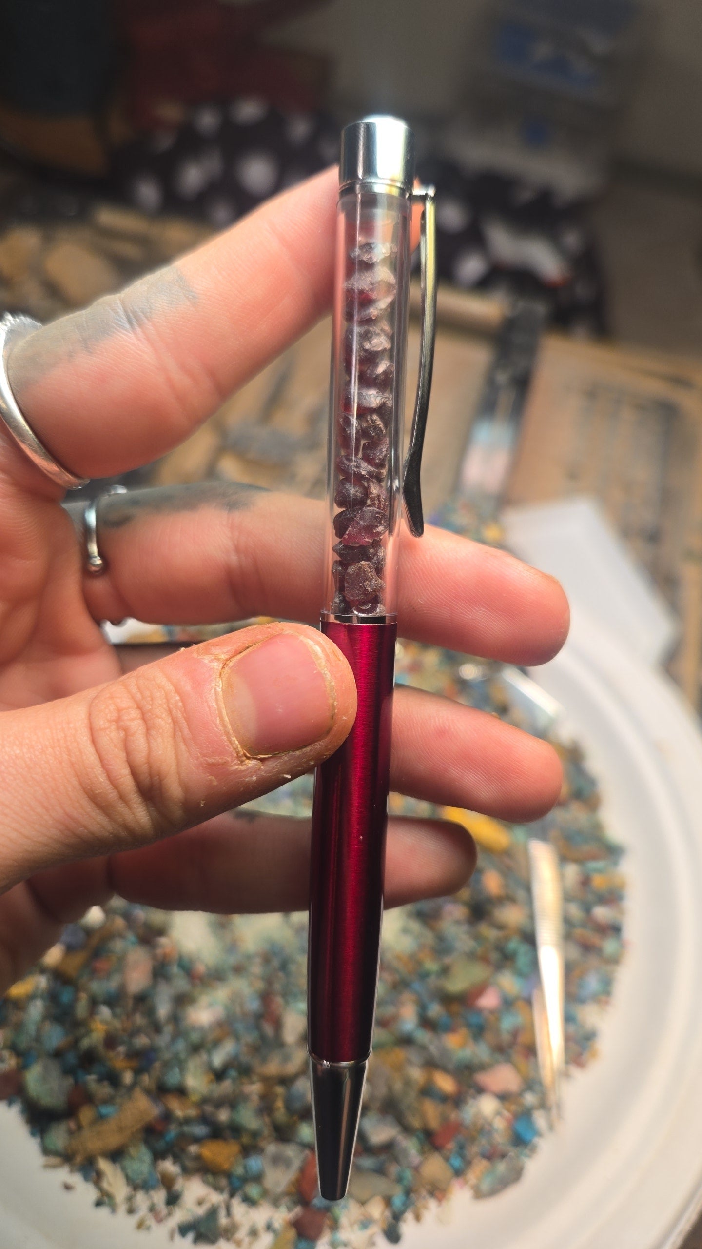 Raw Garnet Writing Pen