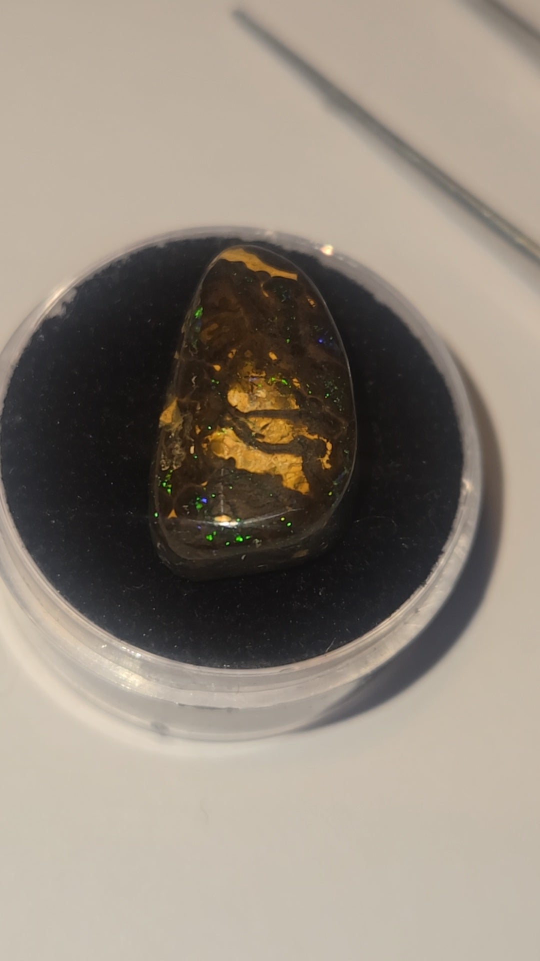Boulder Opal Cabochon Green Flashes