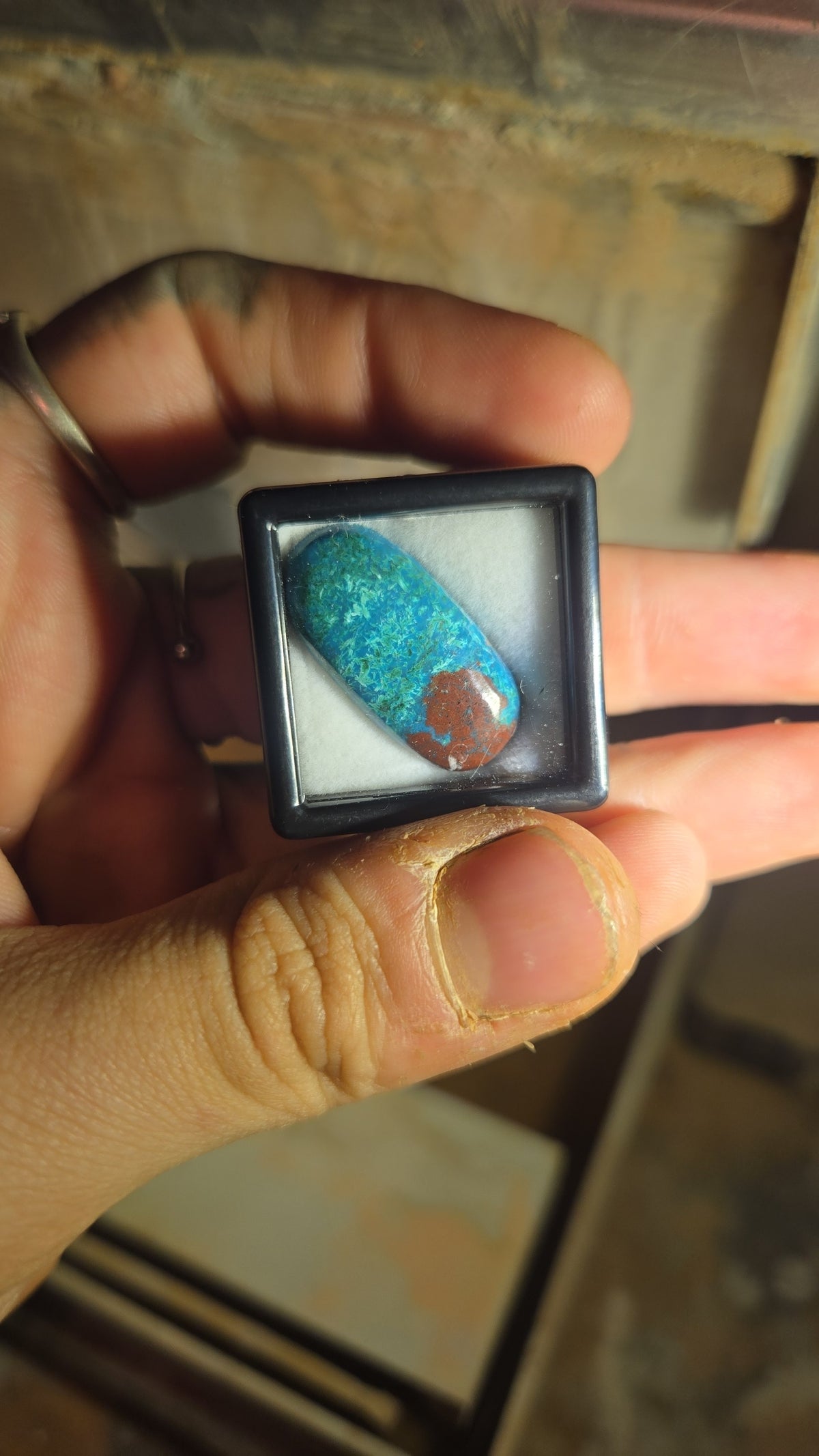 Chrysocolla Malachite Cuprite Freeform Cabochon