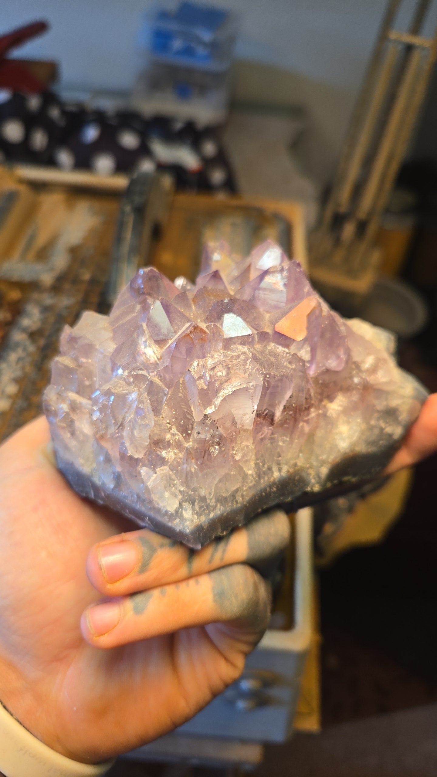 Giant Cluster of Natural Purple Amethyst