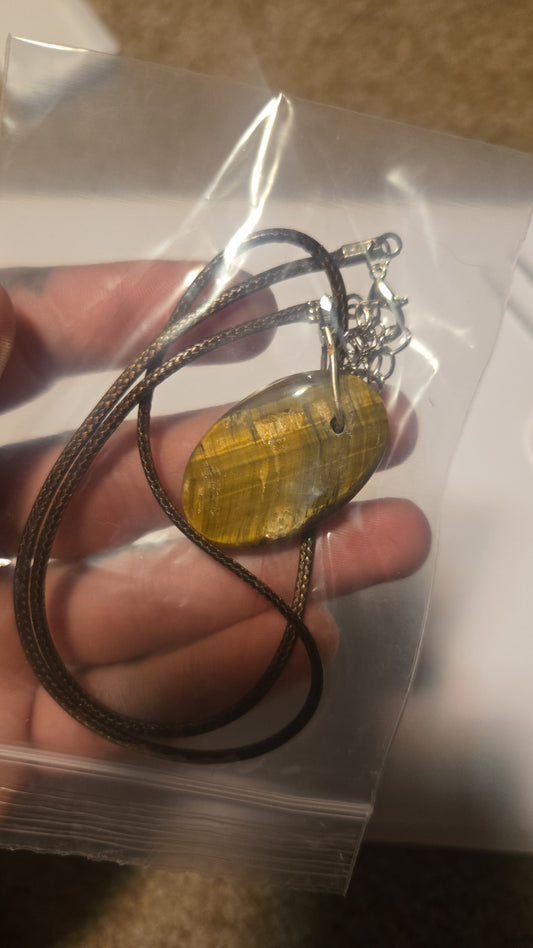 Tiger's Eye Cabochon Necklace