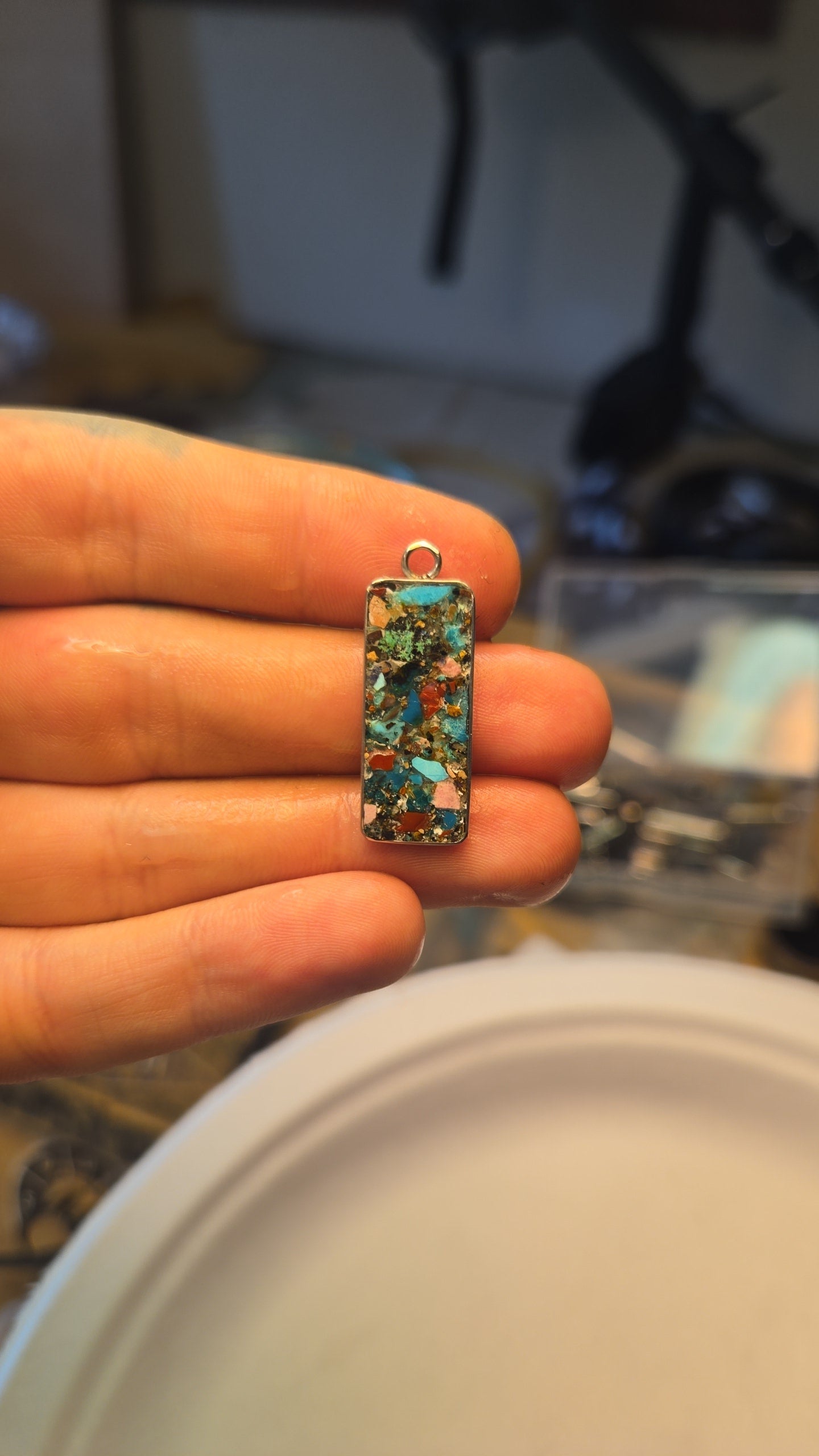 Mosaic Multi Stone Necklace
