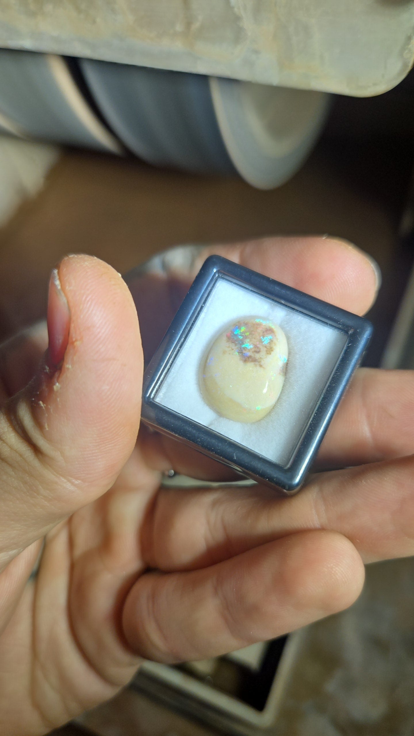 Andamooka Rainbow Opal Cabochon