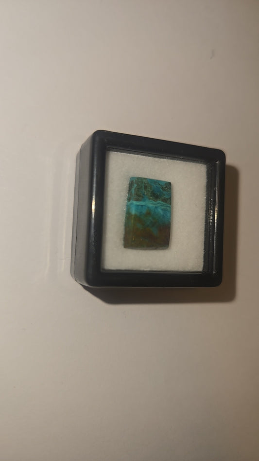 Free-Form Rectangular Chrysocolla Cabochon