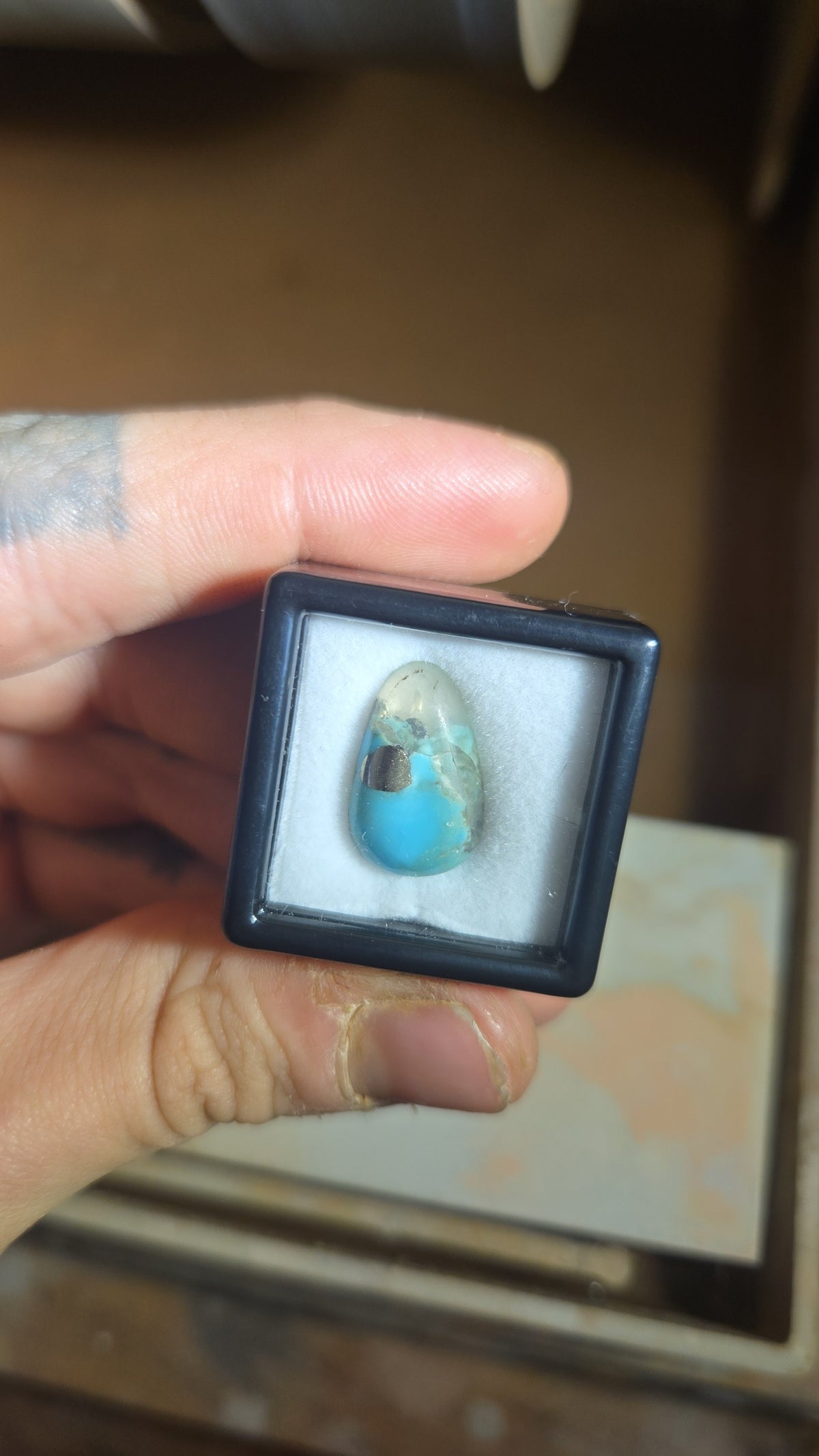 3 in 1 Mineral Cabochon Turquoise Quartz Pyrite