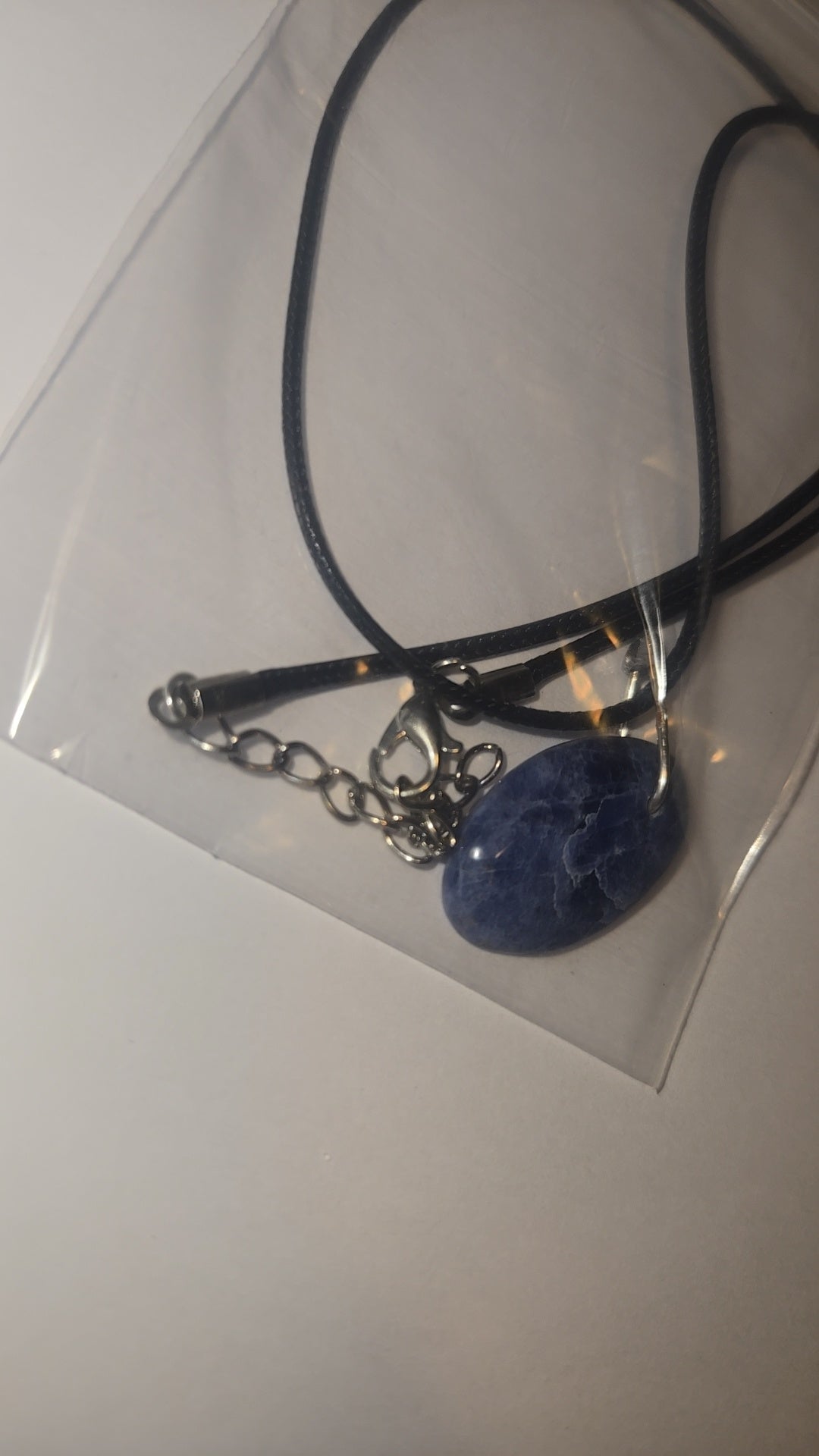 Sodalite Pendant Necklace – Silver Bezel