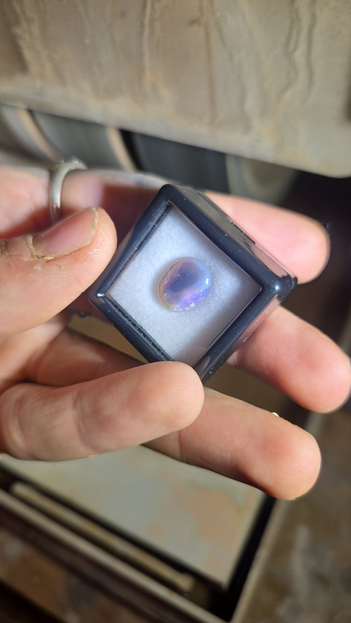 Lightning Ridge Opal Cabochon Blue Purple