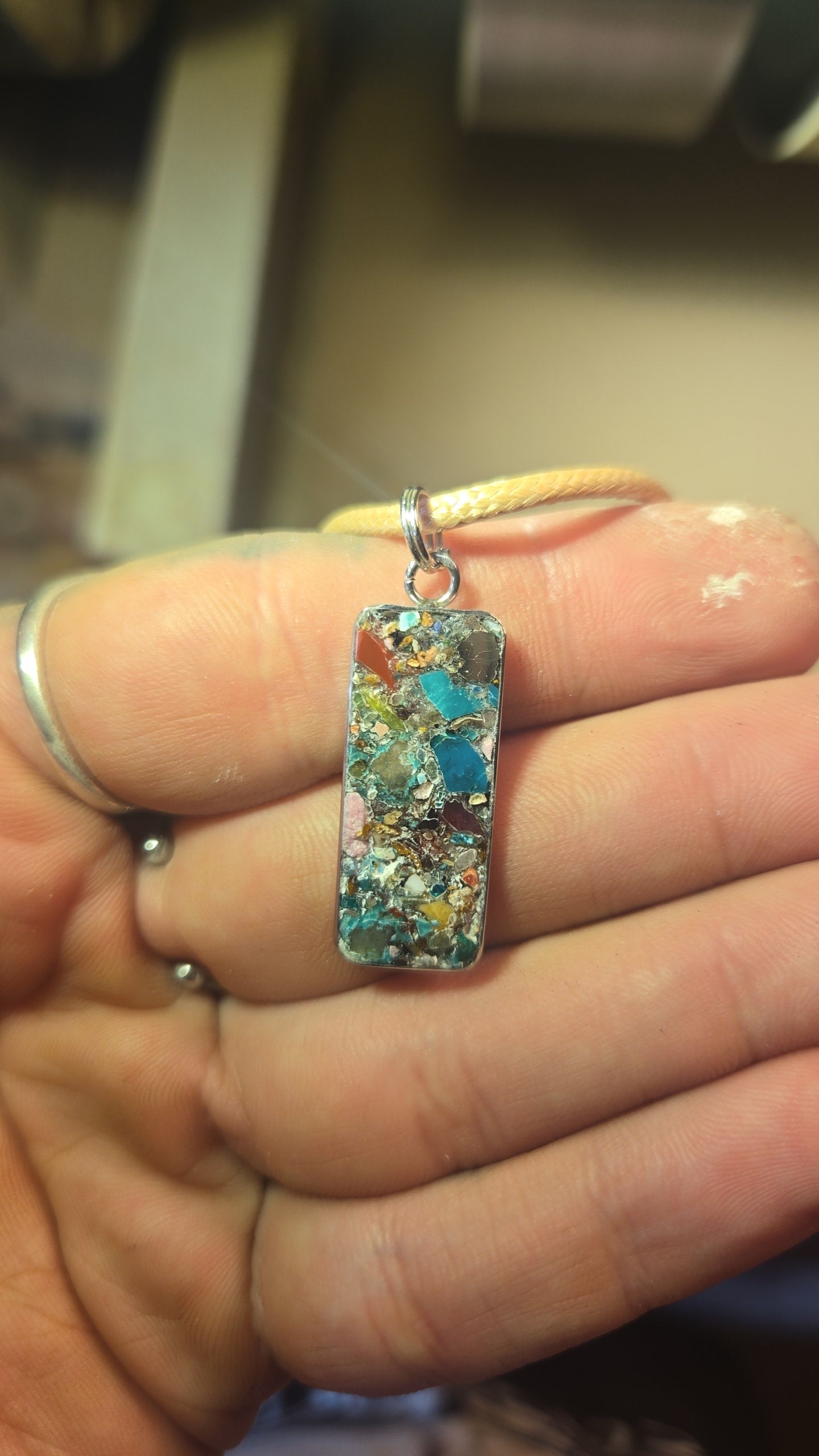 Mosaic Multi Stone Necklace