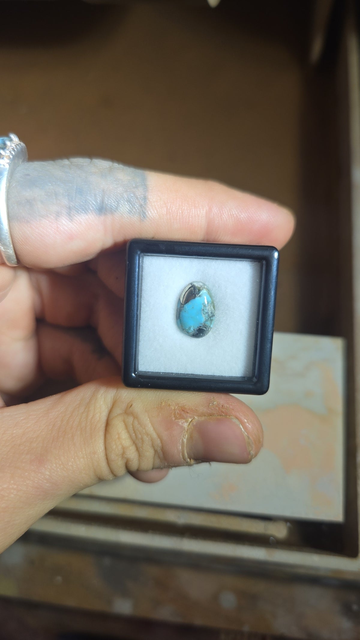 3 in 1 Turquoise Pyrite and Quartz Cabochon