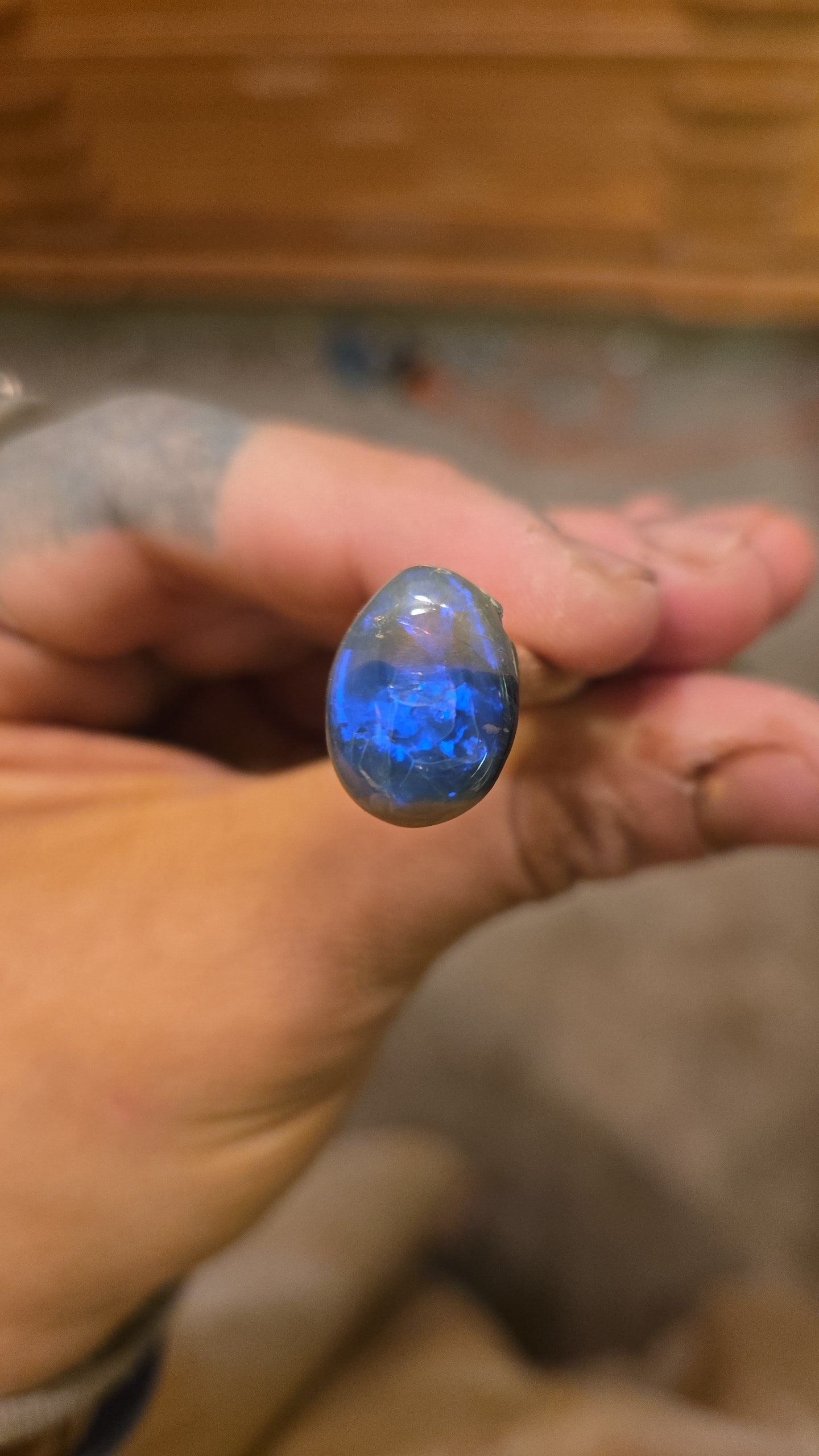 Lightning Ridge Sapphire Blue Opal Cabochon