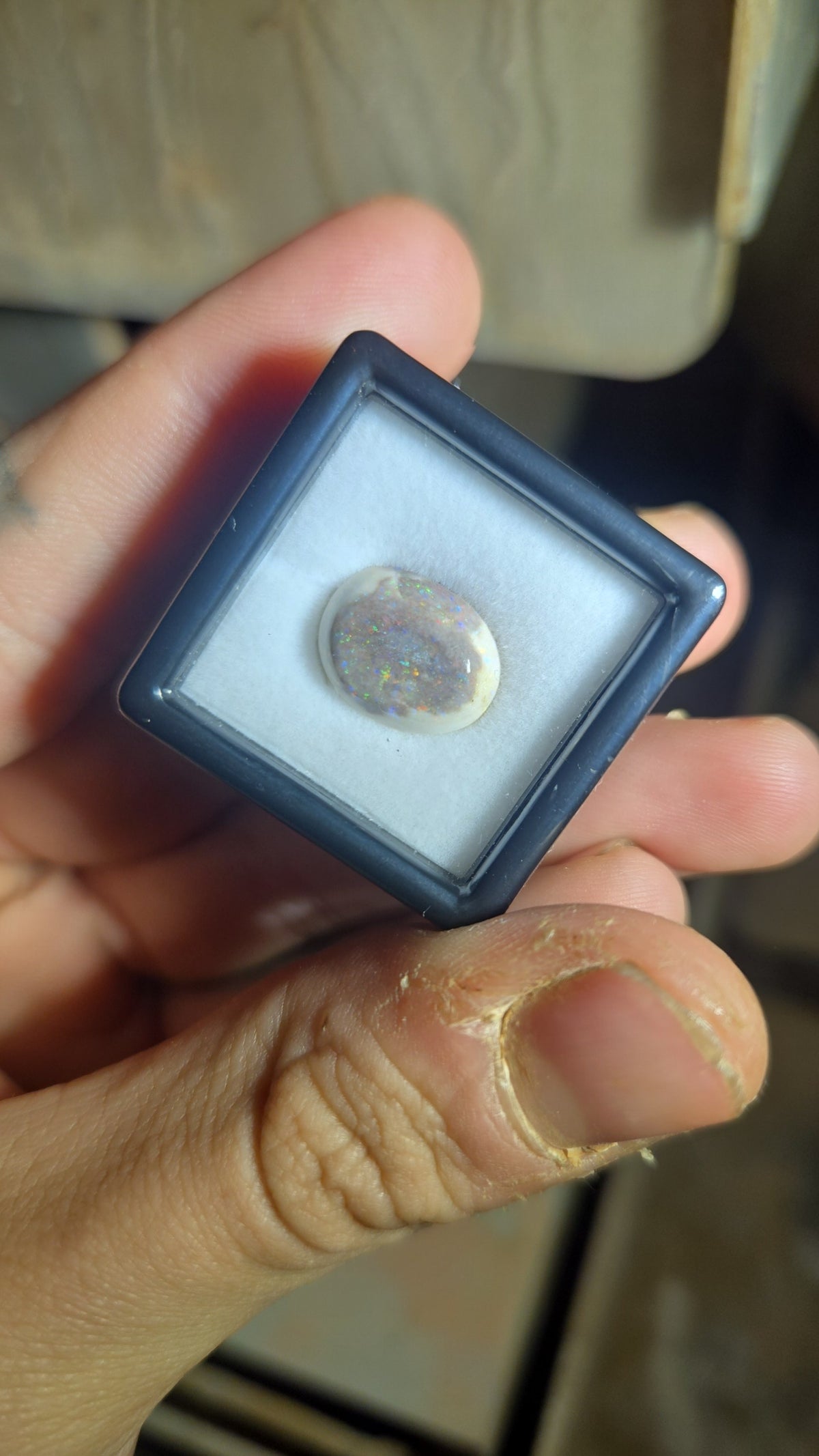 Andamooka Rainbow Color Opal Cabochon