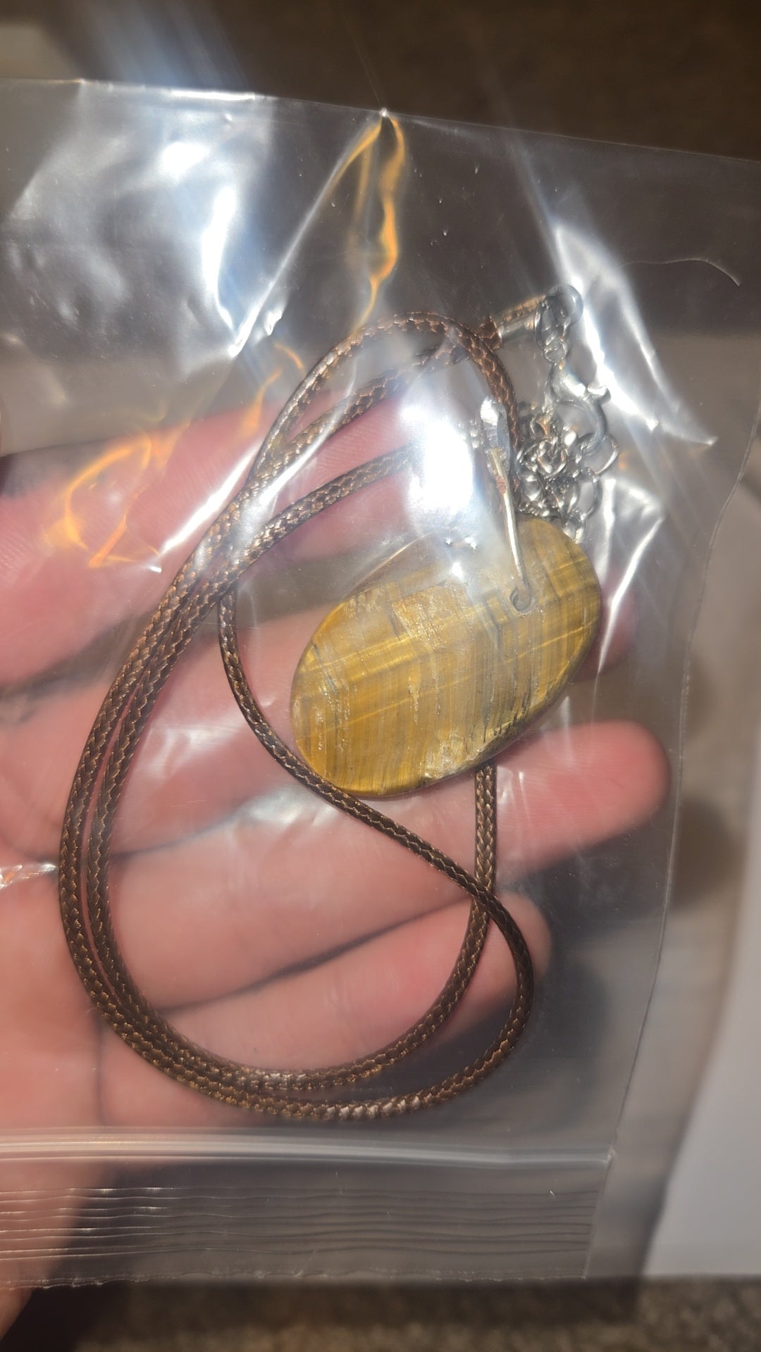 Tiger's Eye Cabochon Necklace