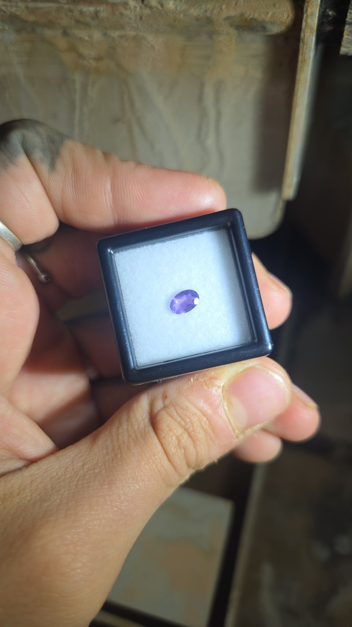 Small Amethyst Cut Gemstone