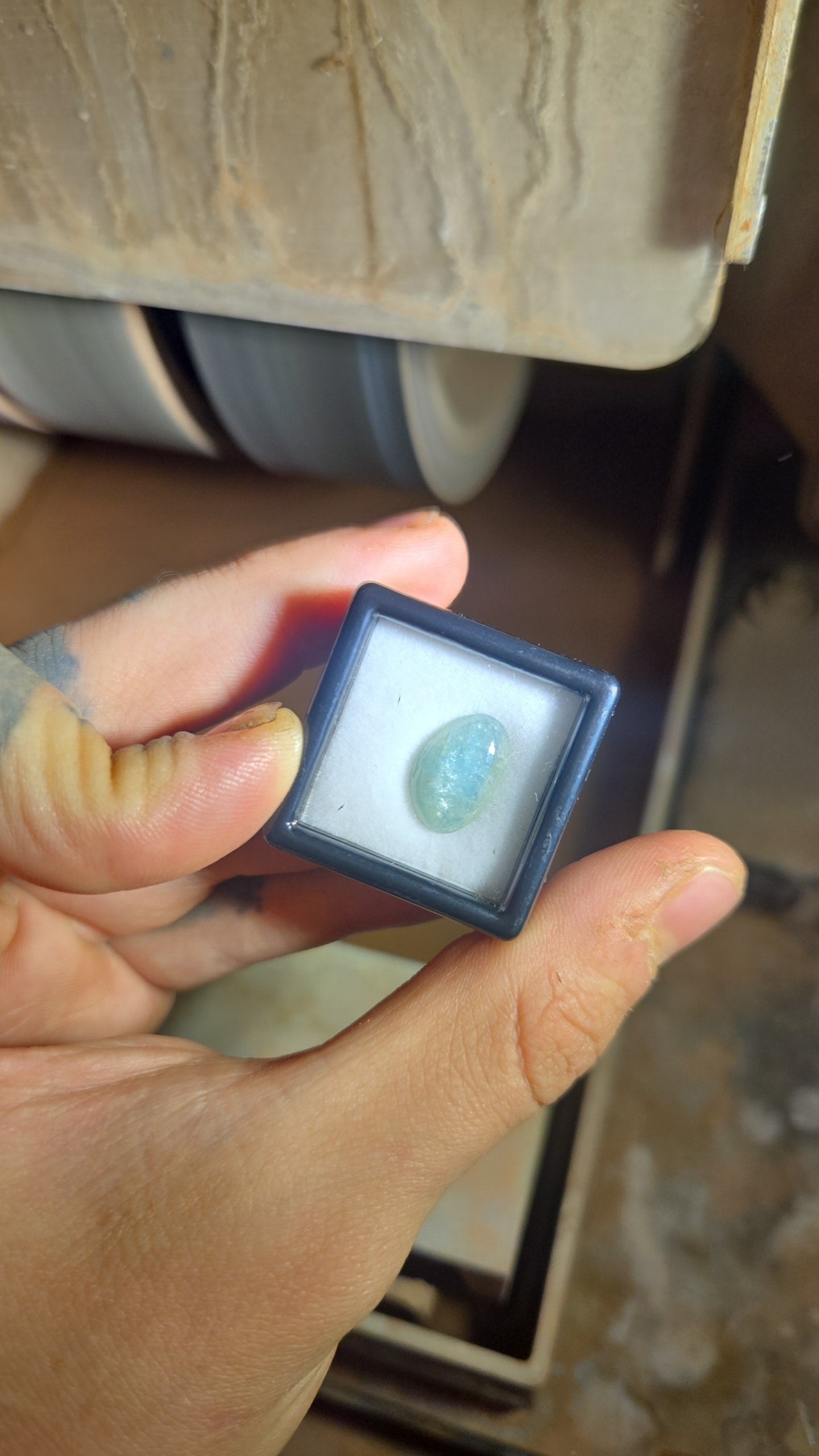 Beautiful Blue Green Rare Grandidierite Cabochon